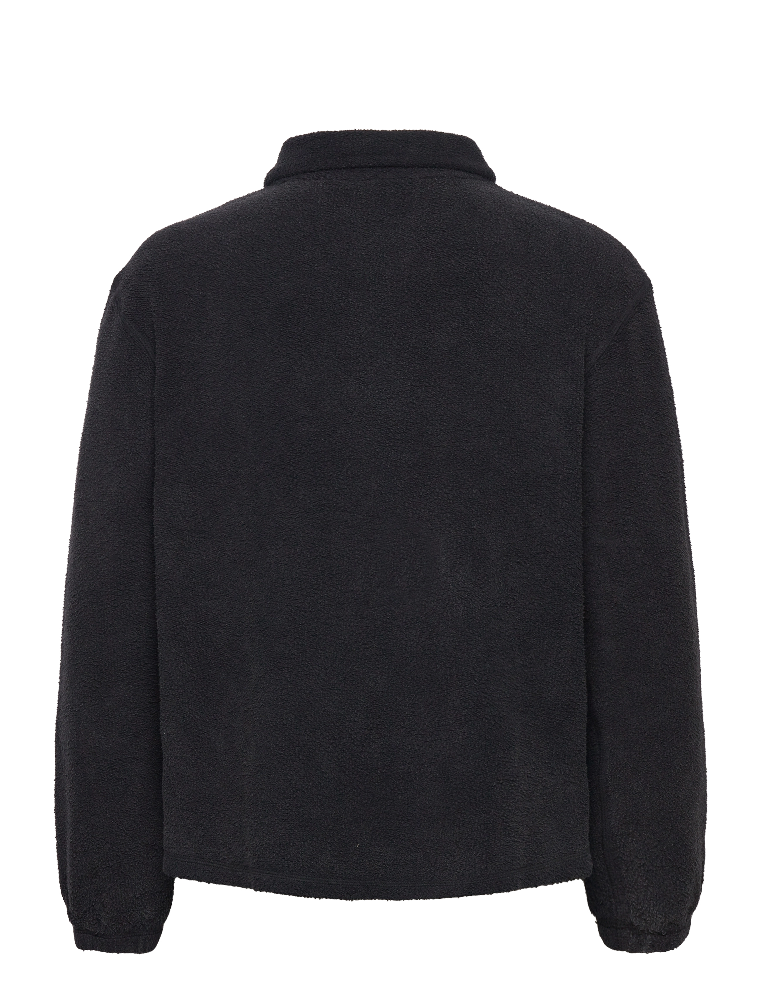 Weekday - Fleece Half Zip Sweat - teddytröjor - black - 1