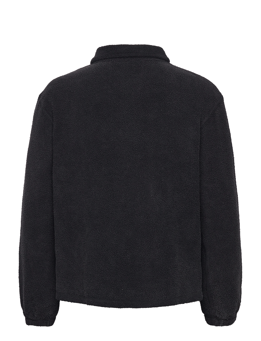 Weekday - Fleece Half Zip Sweat - teddy sweaters - black - 1
