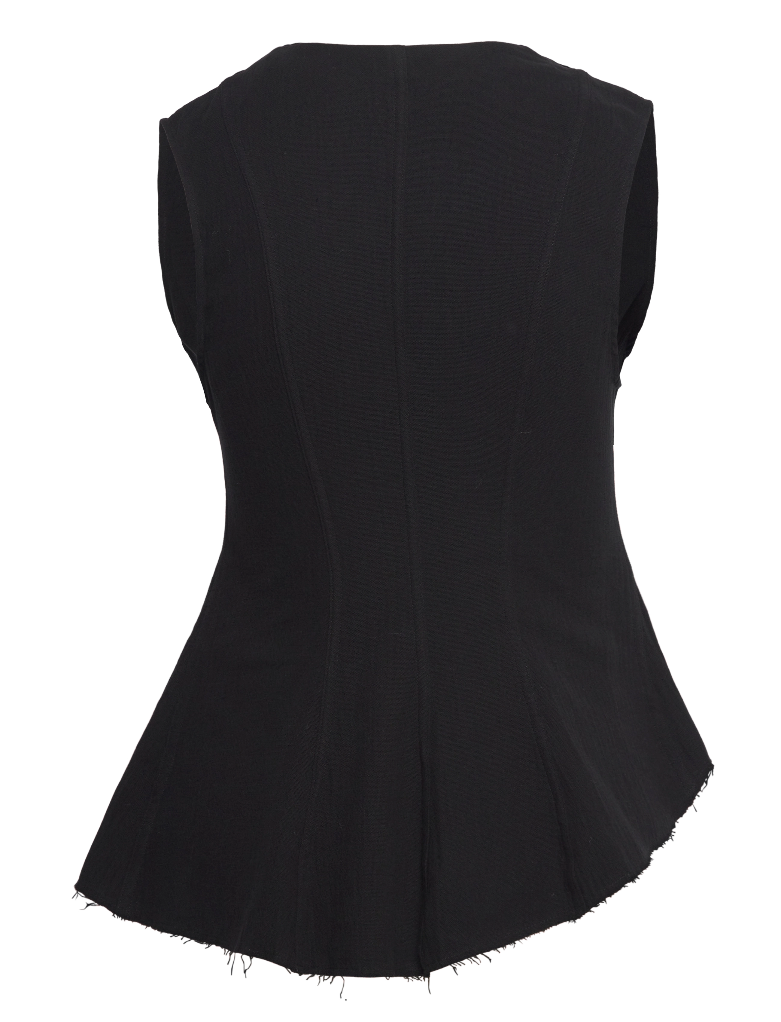 Weekday - Sleeveless Asymmetric Peplum Top - varrukateta pluusid - black - 1
