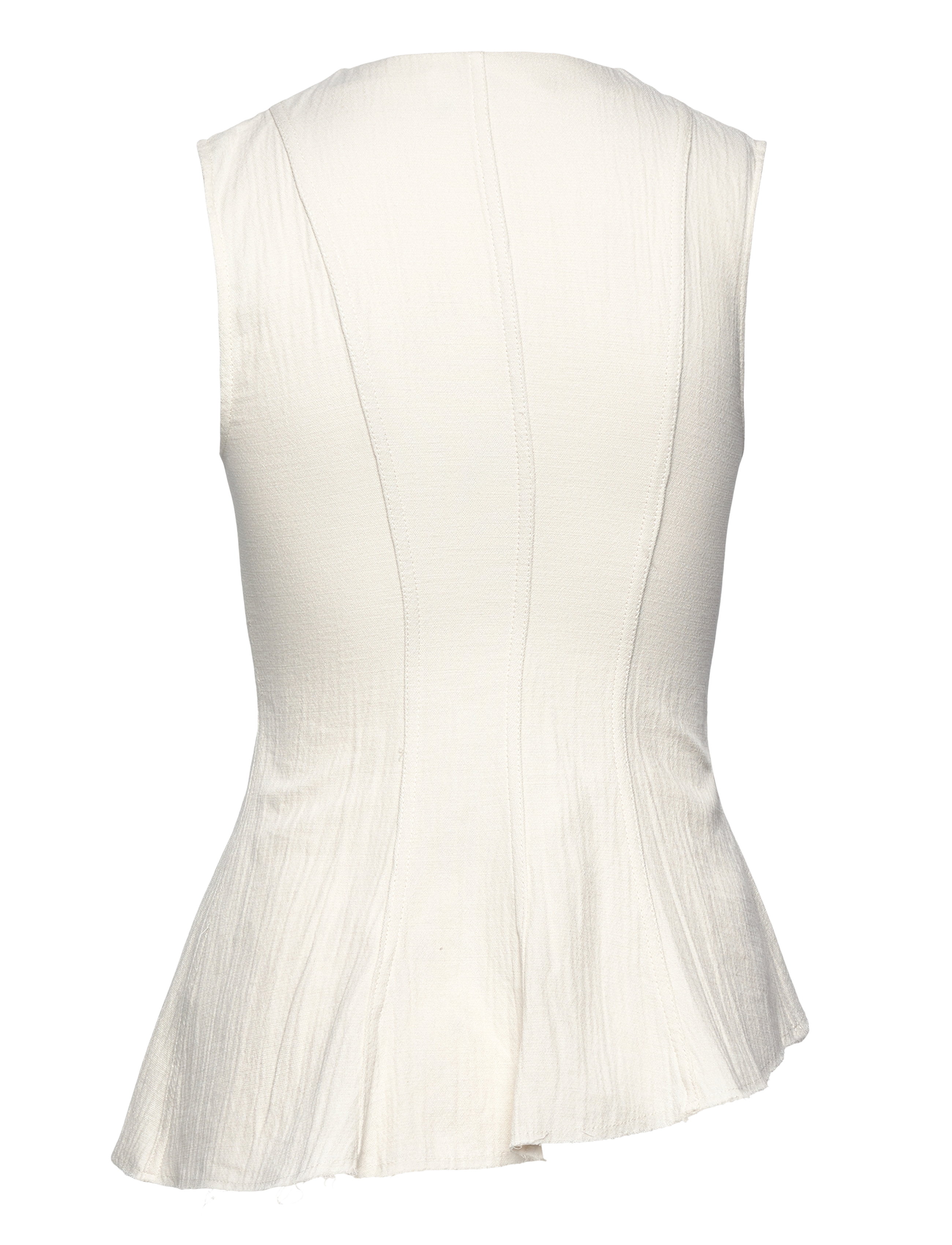 Weekday - Sleeveless Asymmetric Peplum Top - Ærmeløse bluser - off white - 1