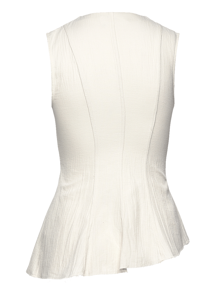 Weekday - Sleeveless Asymmetric Peplum Top - Ærmeløse bluser - off white - 1