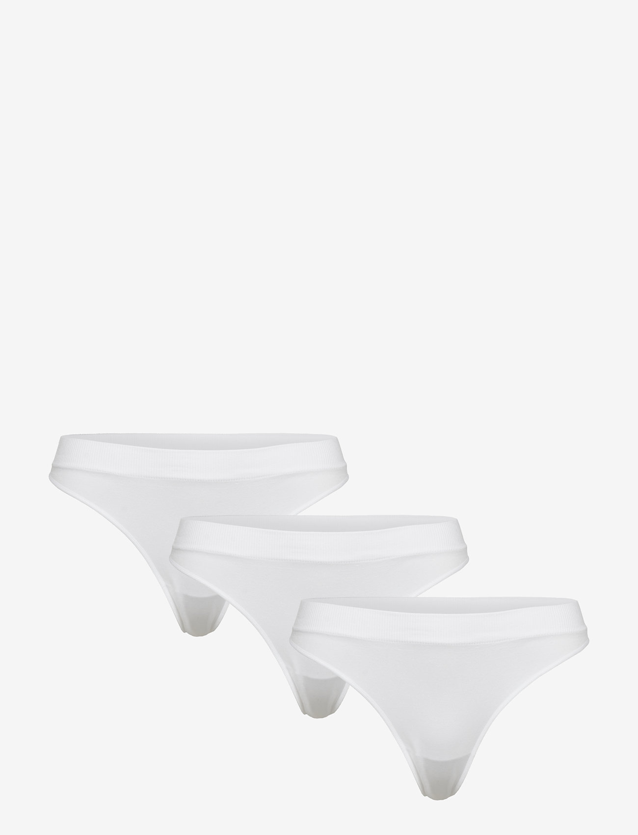 Weekday - Seamless Thong 3-pack - string - white - 0