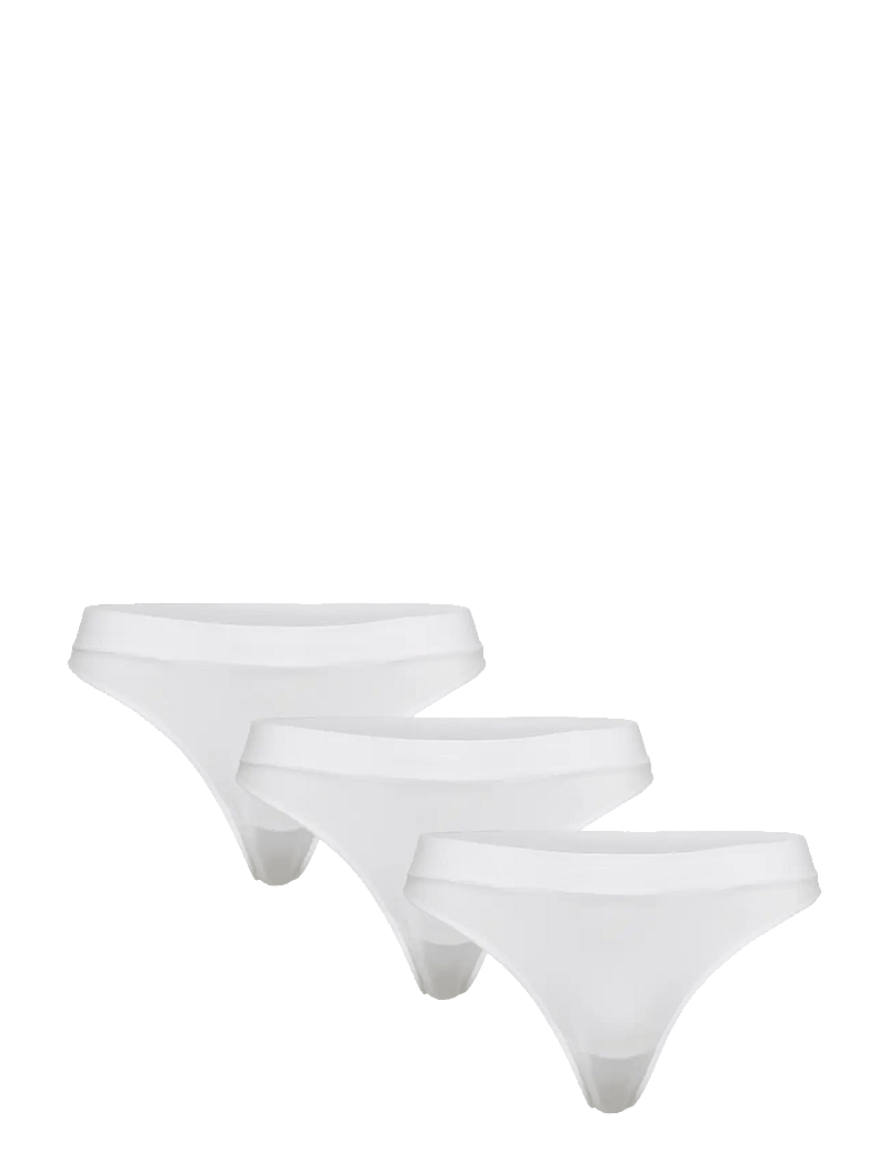 Weekday - Seamless Thong 3-pack - stringid - white - 0