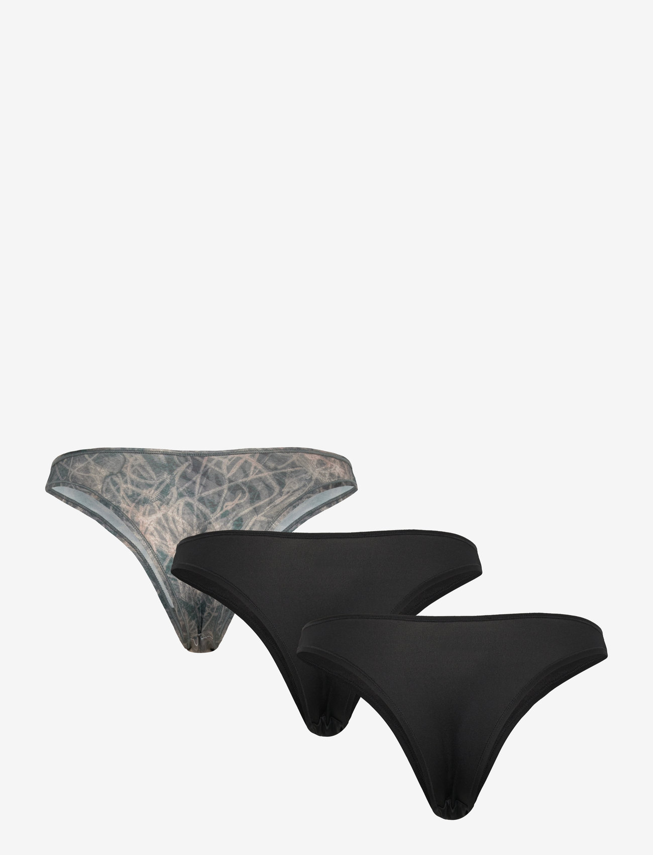 Weekday - 3-pack Brazilian Briefs - briefs - black+ scribble texture - 1