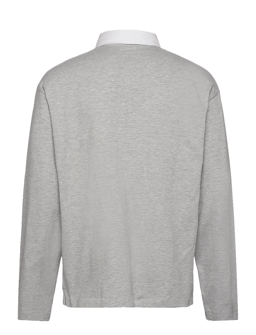 Weekday - Rugby Shirt - long-sleeved polos - grey melange - 1