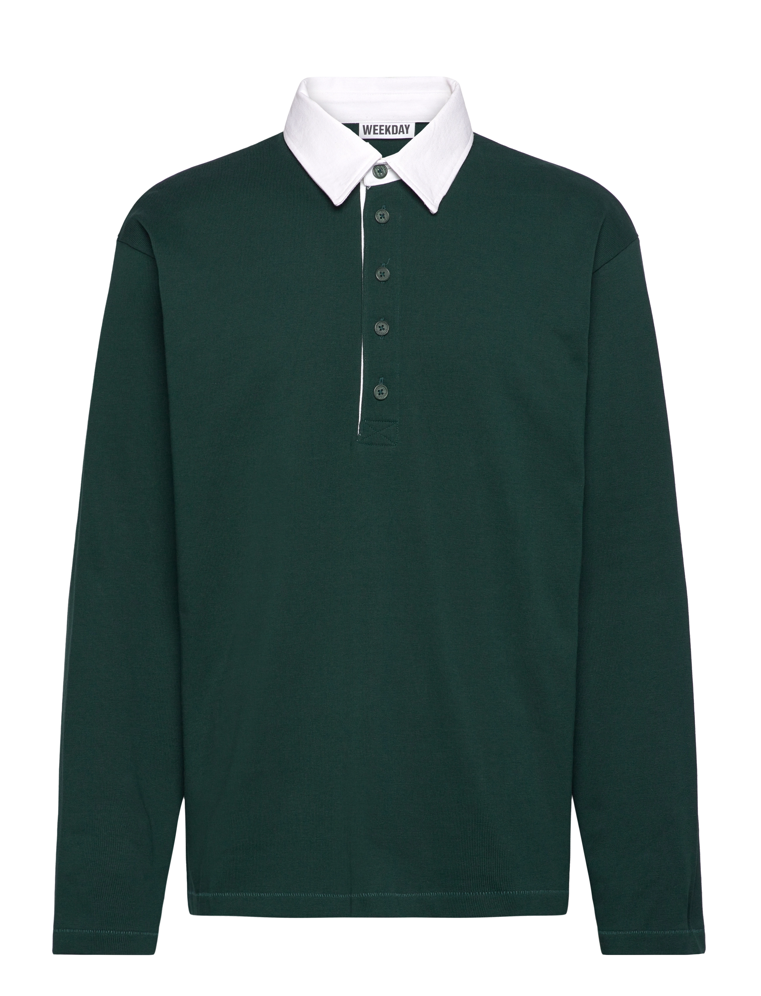 Weekday Rugby Shirt, XS, Polos, Grün - Long-sleeved, Männerswear