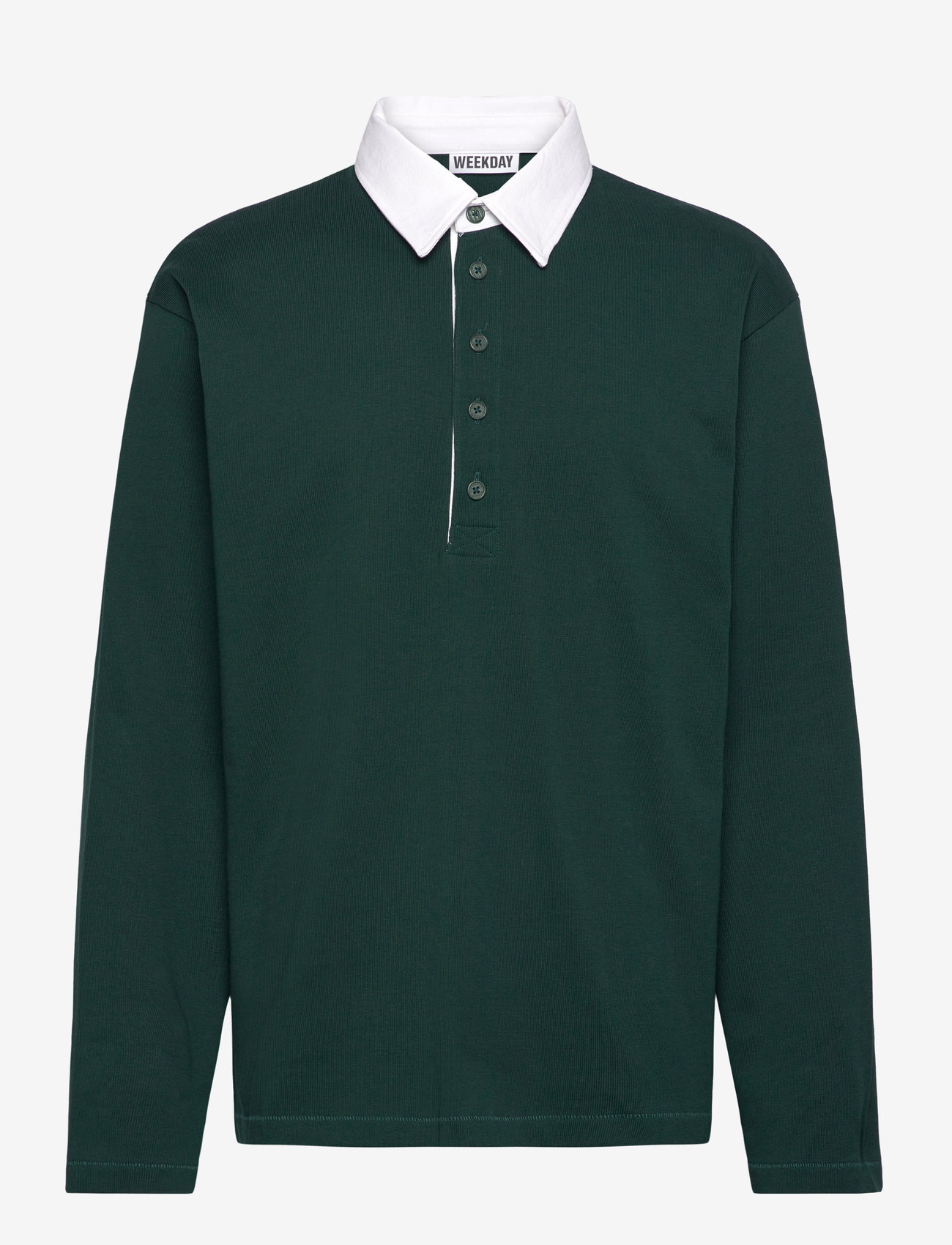 Weekday - Rugby Shirt - långärmade pikéer - khaki green - 0