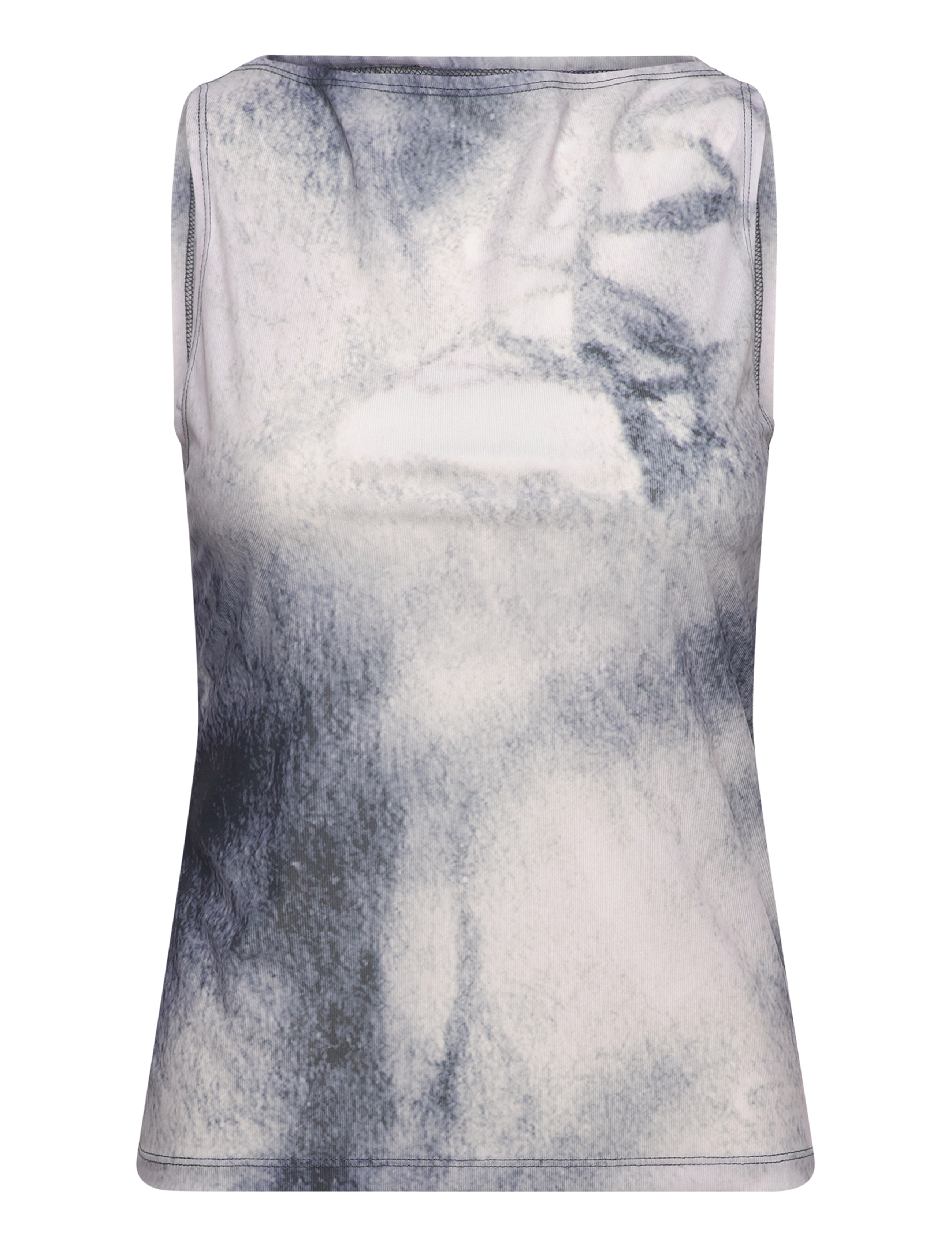Weekday Print Sleeveless Top, S, Cream, T-Shirts & Toppe > Uden Ærmer, Dame
