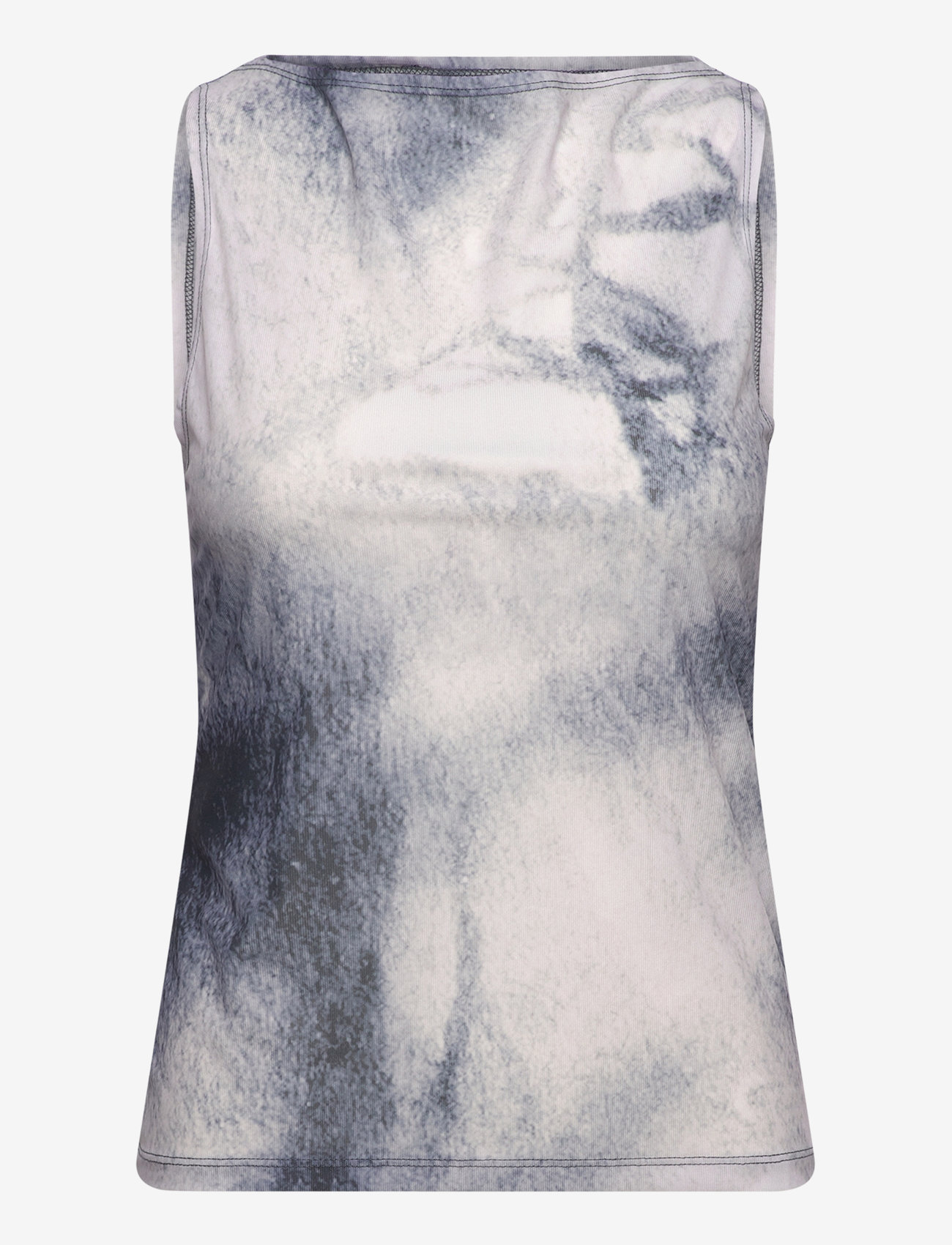 Weekday - Print Sleeveless Top - Ärmellose tops - black w corset print - 0