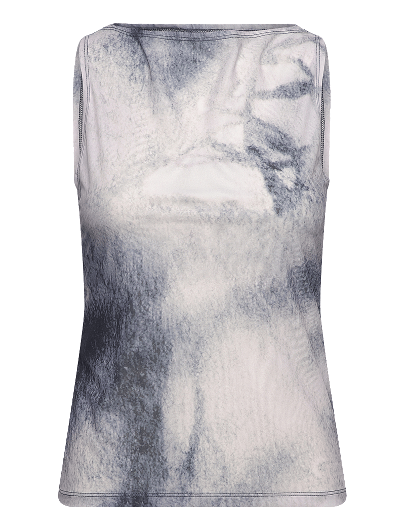 Weekday - Print Sleeveless Top - topid ja varrukateta alussärgid - black w corset print - 0