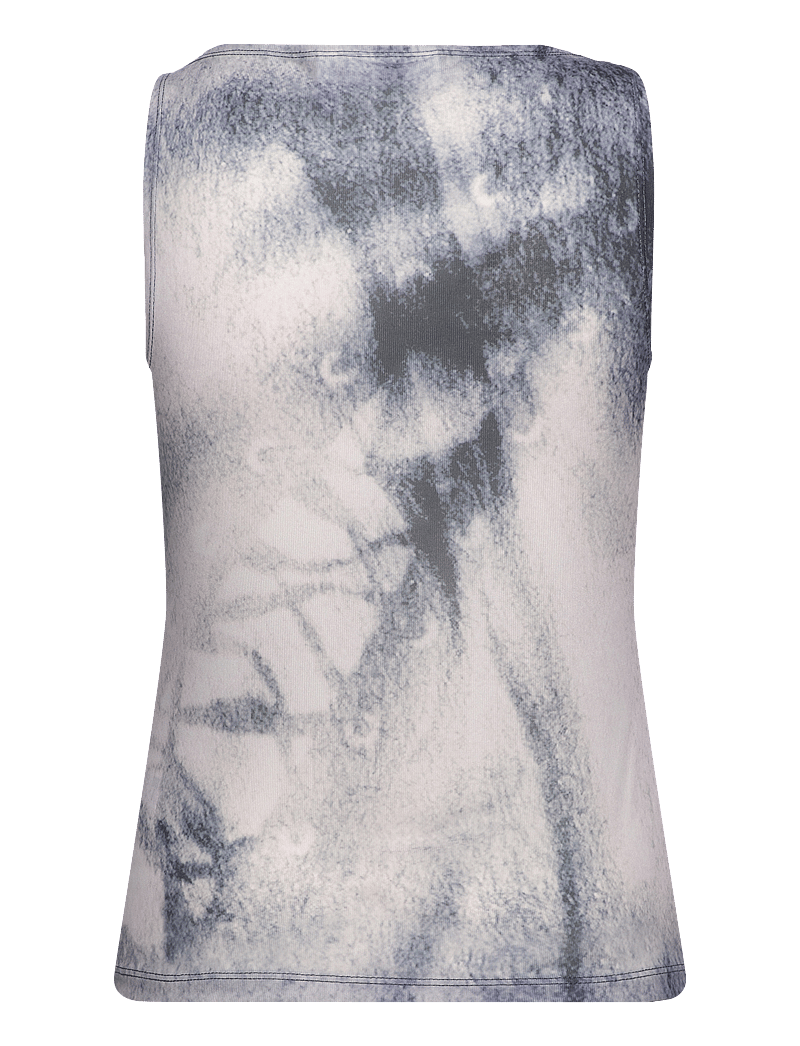 Weekday - Print Sleeveless Top - topid ja varrukateta alussärgid - black w corset print - 1