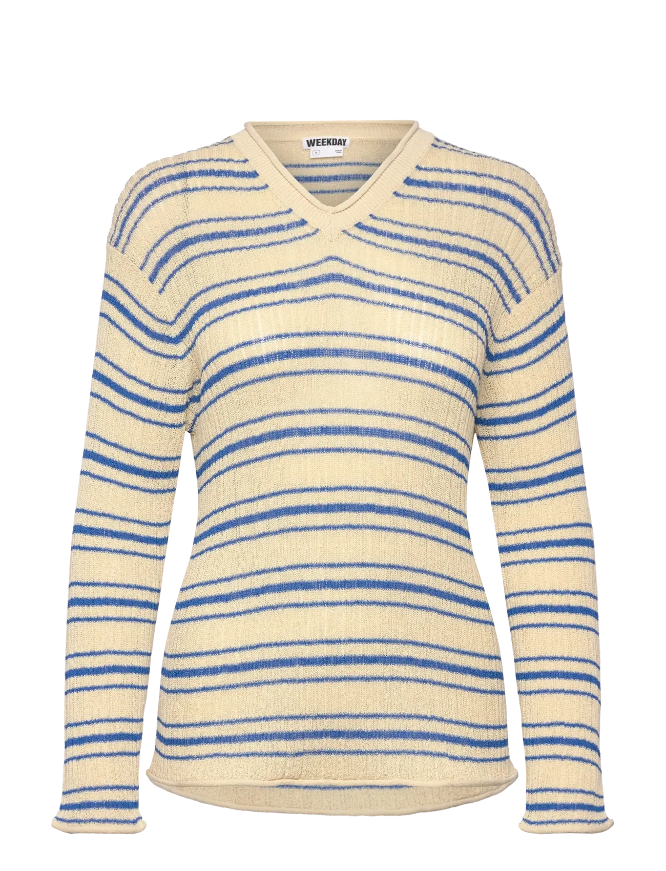 Weekday V-Neck Sweater, S, Knitwear, Mehrfarbig/gemustert - Jumpers, Frauen