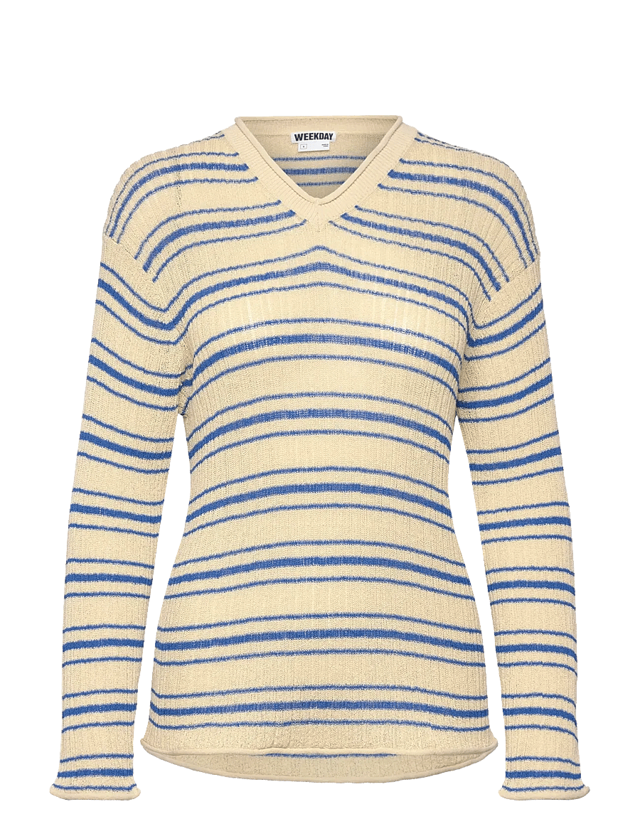 Weekday - V-neck Sweater - kampsunid - yellow - 0