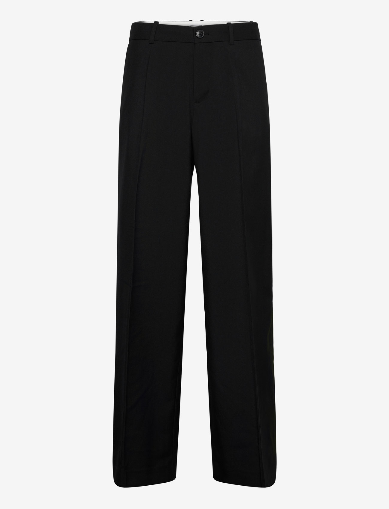 Weekday - Low Loose Suit Trousers - Ülikonnapüksid - black - 0