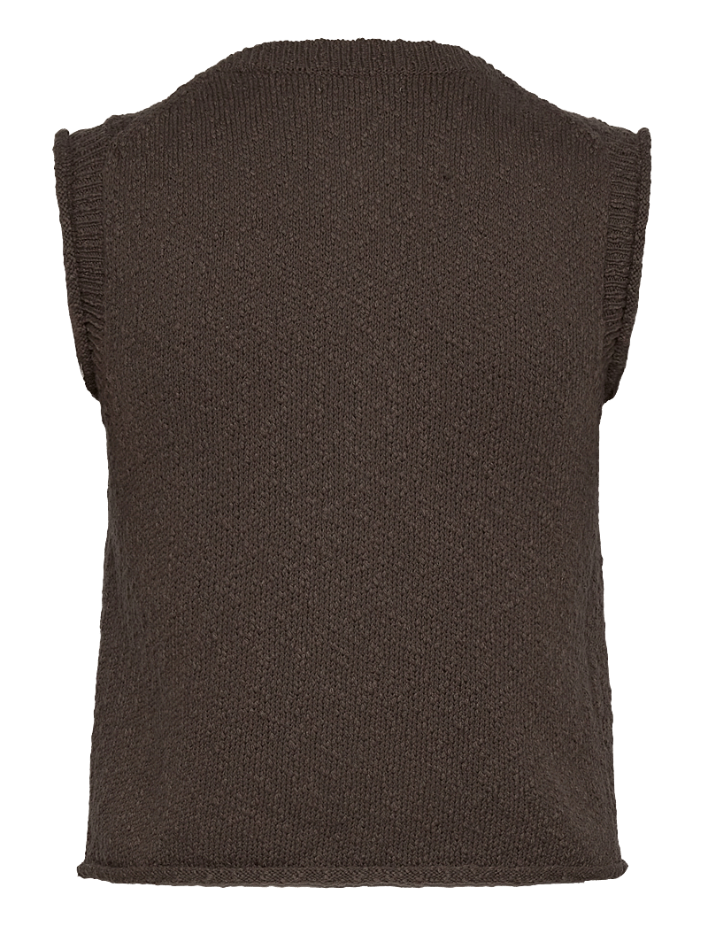 Weekday - Knitted Vest - strikveste - dark mole - 1