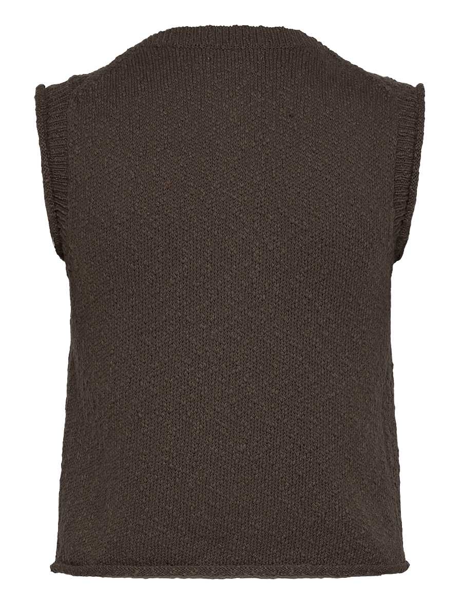 Weekday - Knitted Vest - kootud vestid - dark mole - 1