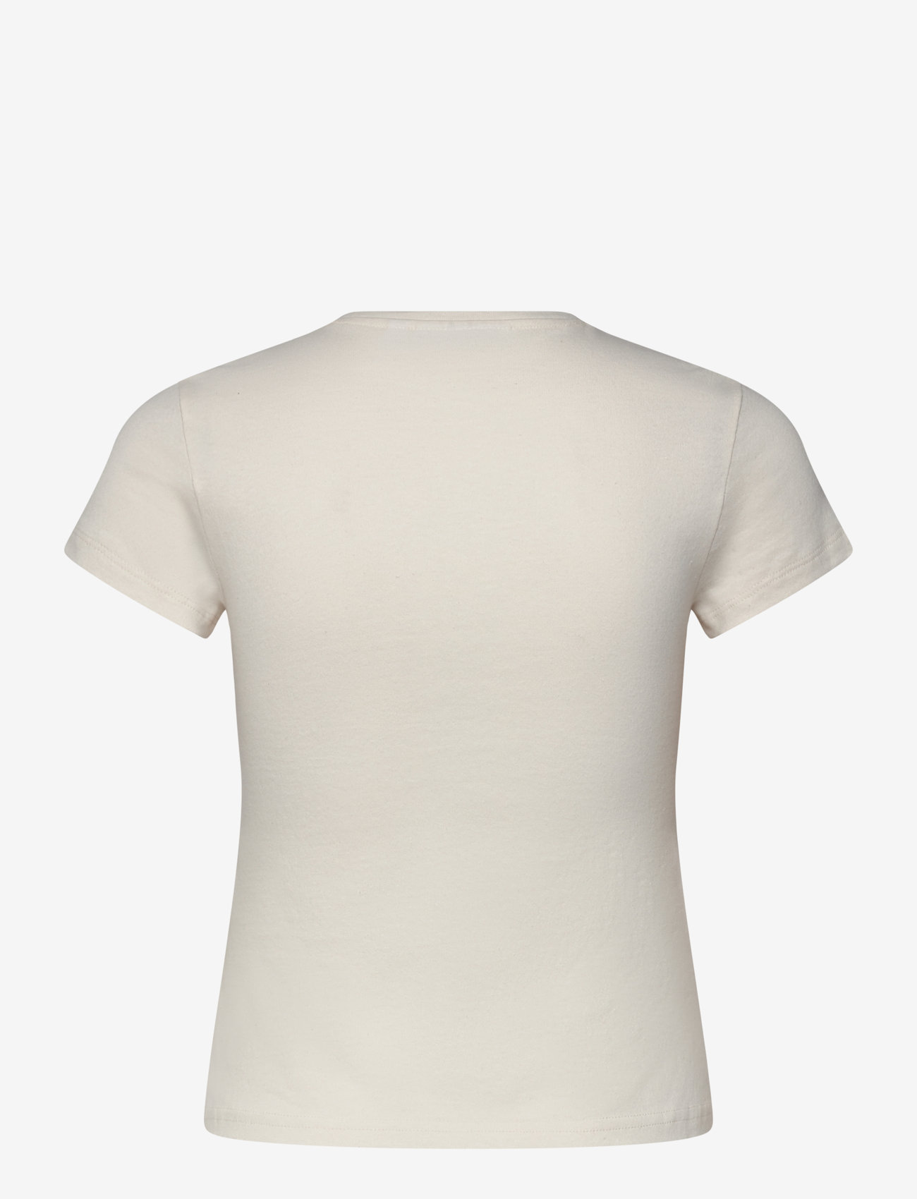 Weekday - Slim Short-Sleeved Cotton T-shirt - t-särgid - white light - 1