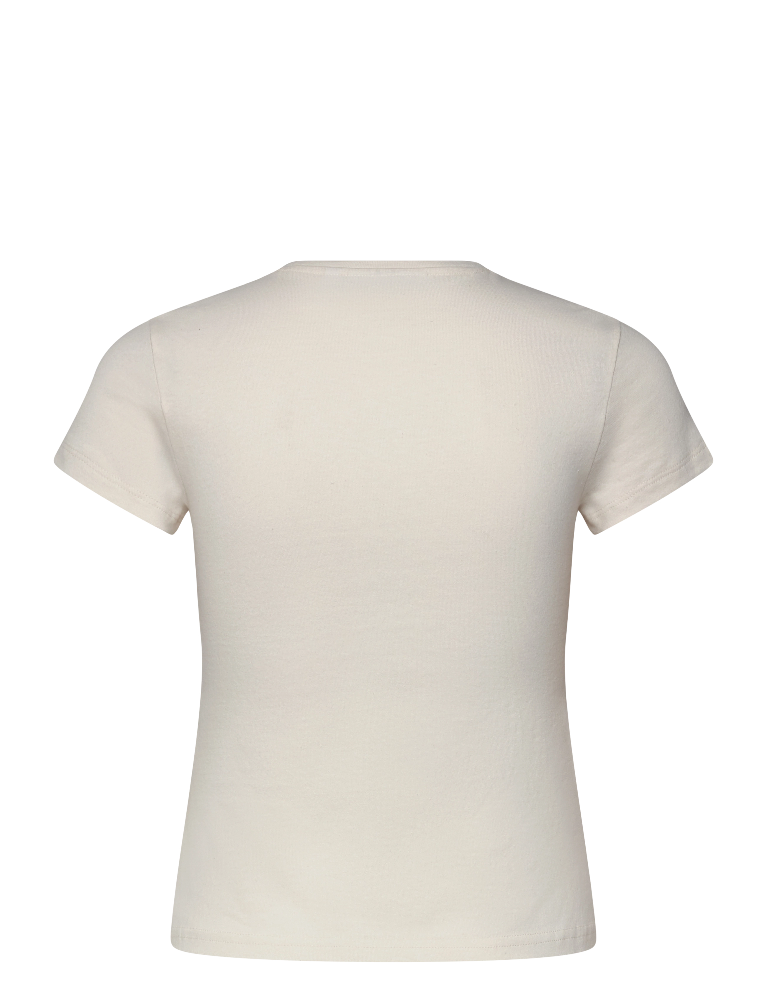 Weekday - Slim Short-Sleeved Cotton T-shirt - t-paidat - white light - 1