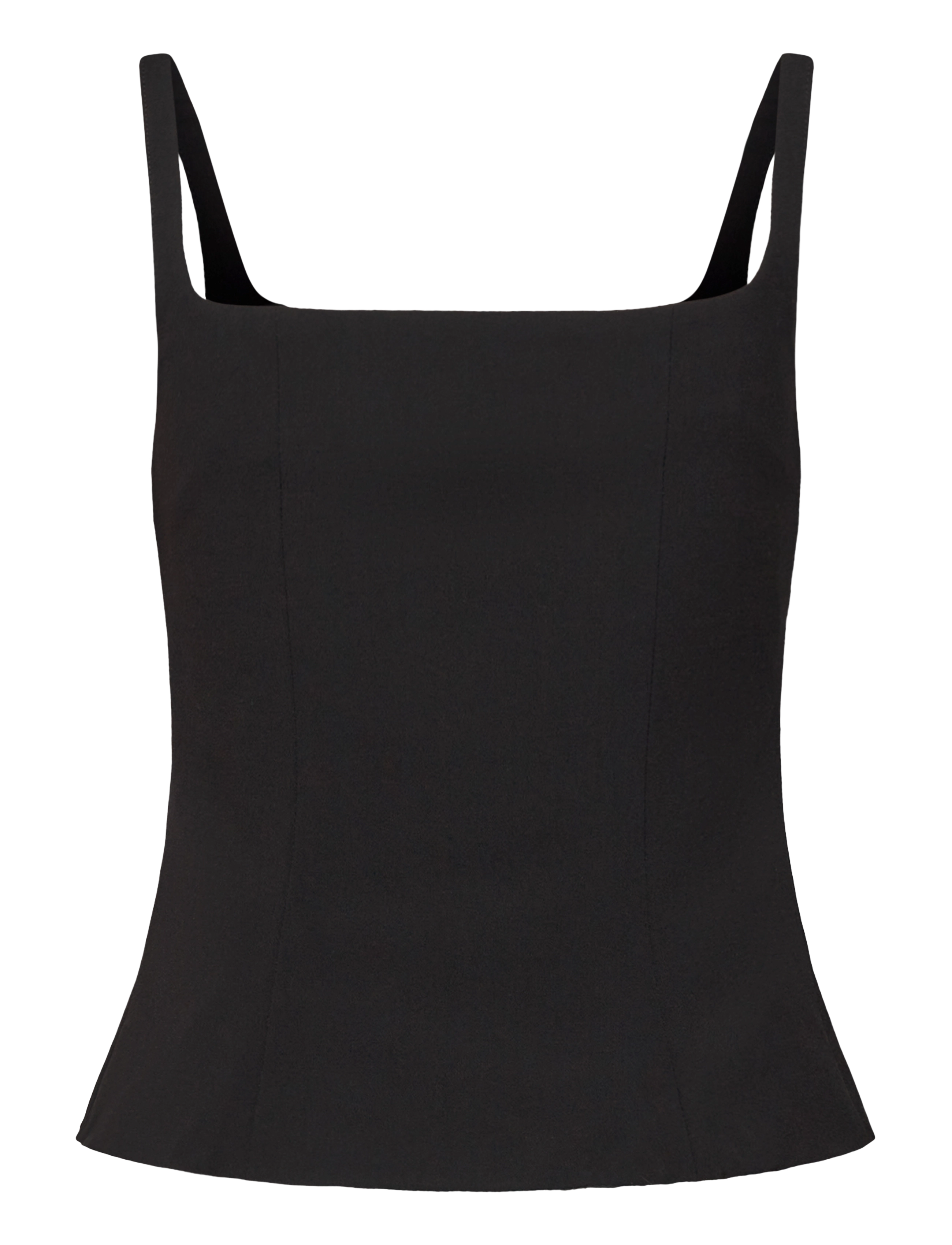 Weekday - Square Neck Waistcoat Top - black - 1