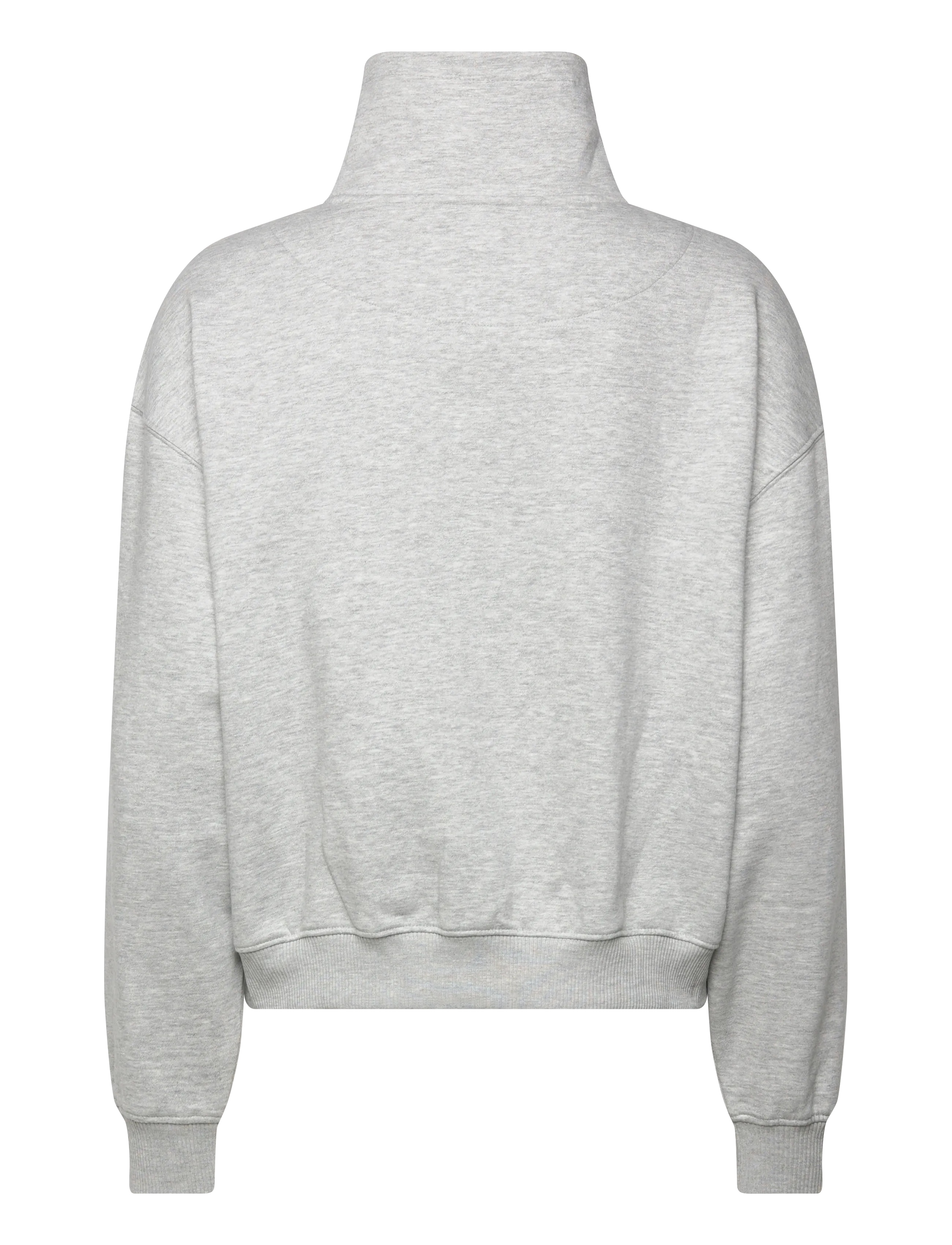 Weekday - Loose Funnel Neck Zip Cardigan - kardiganid - grey melange - 1