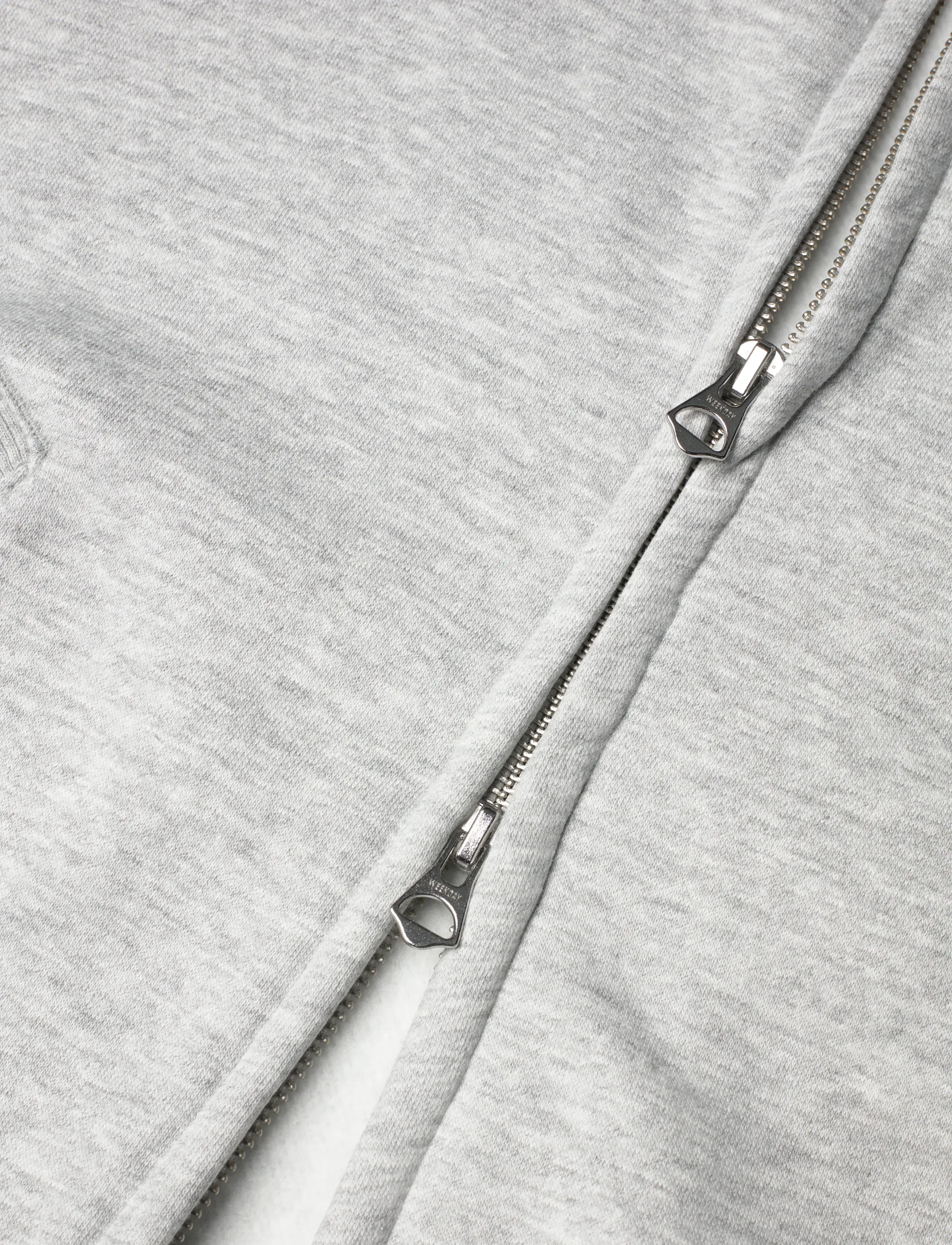 Weekday - Loose Funnel Neck Zip Cardigan - kardiganid - grey melange - 3