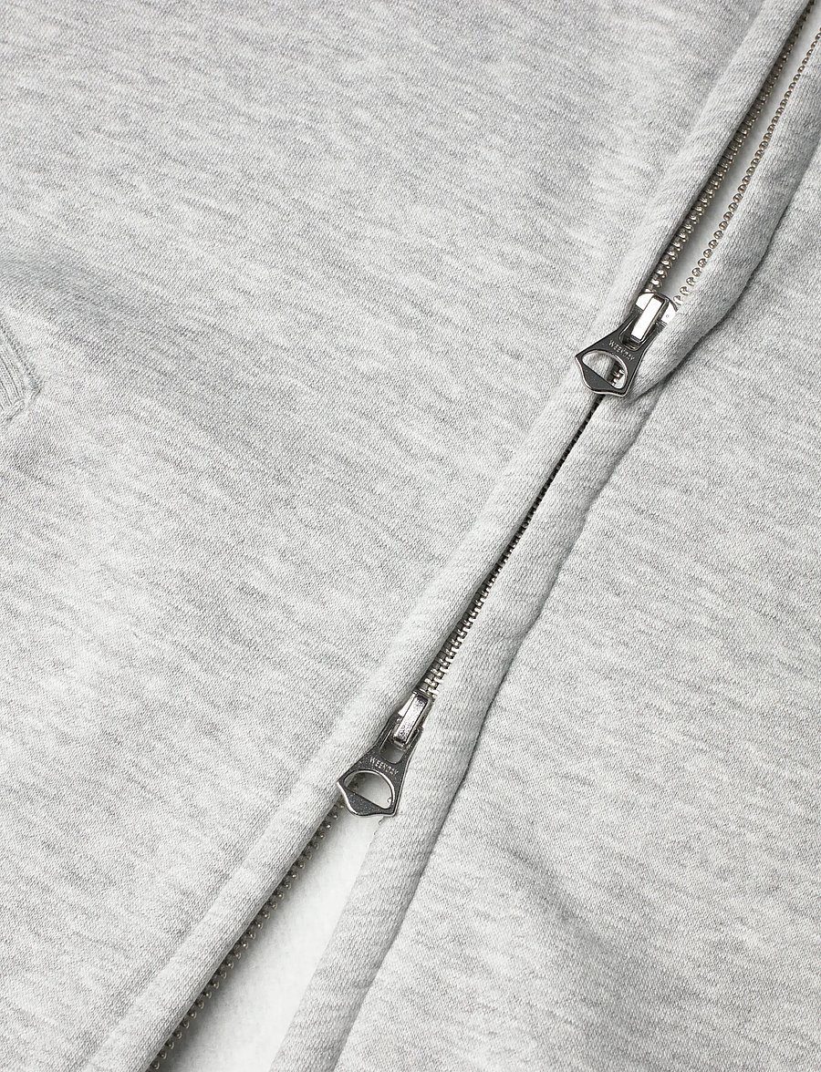 Weekday - Loose Funnel Neck Zip Cardigan - koftor - grey melange - 3