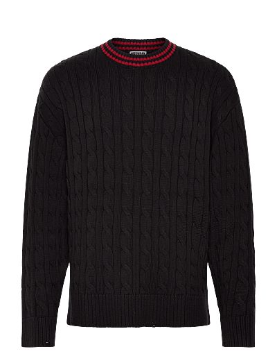 Oversized Cable Sweater - Rund Hals