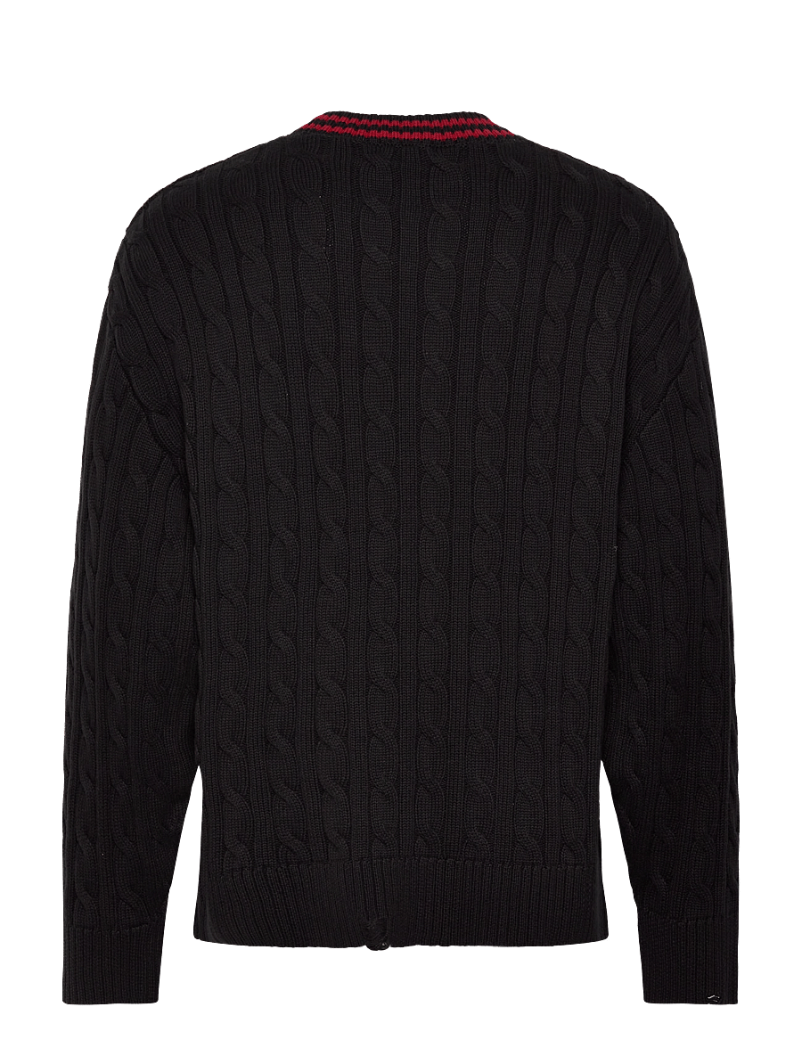 Weekday - Oversized Cable Sweater - rundhals - black - 1