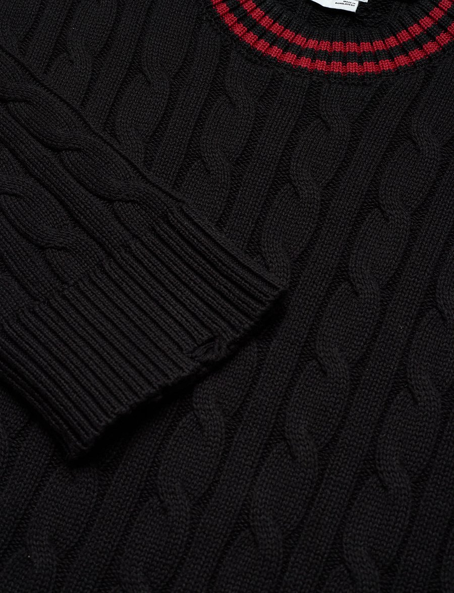 Weekday - Oversized Cable Sweater - rundhals - black - 2