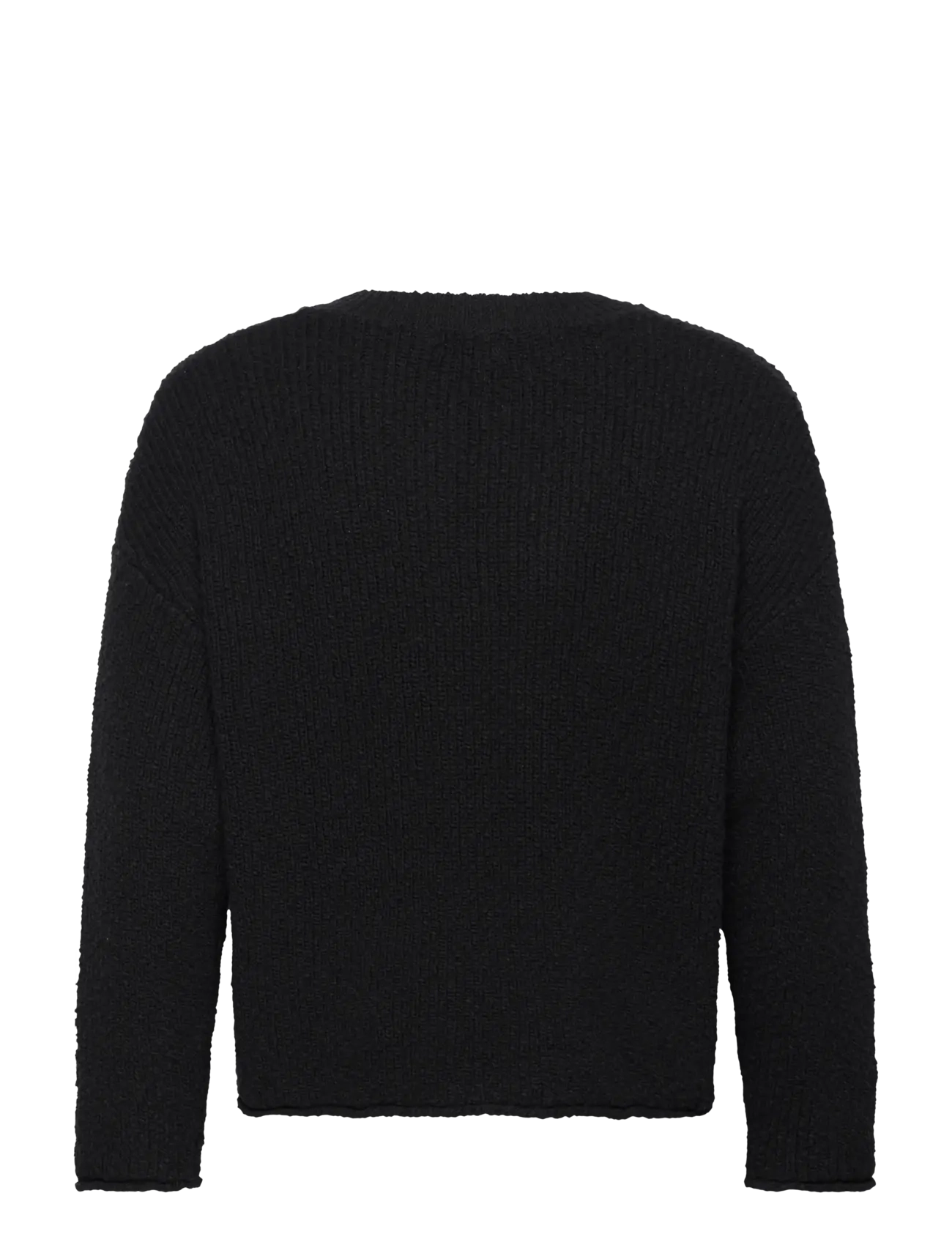 Weekday - Boxy V-neck Sweater - v-necks - black - 1