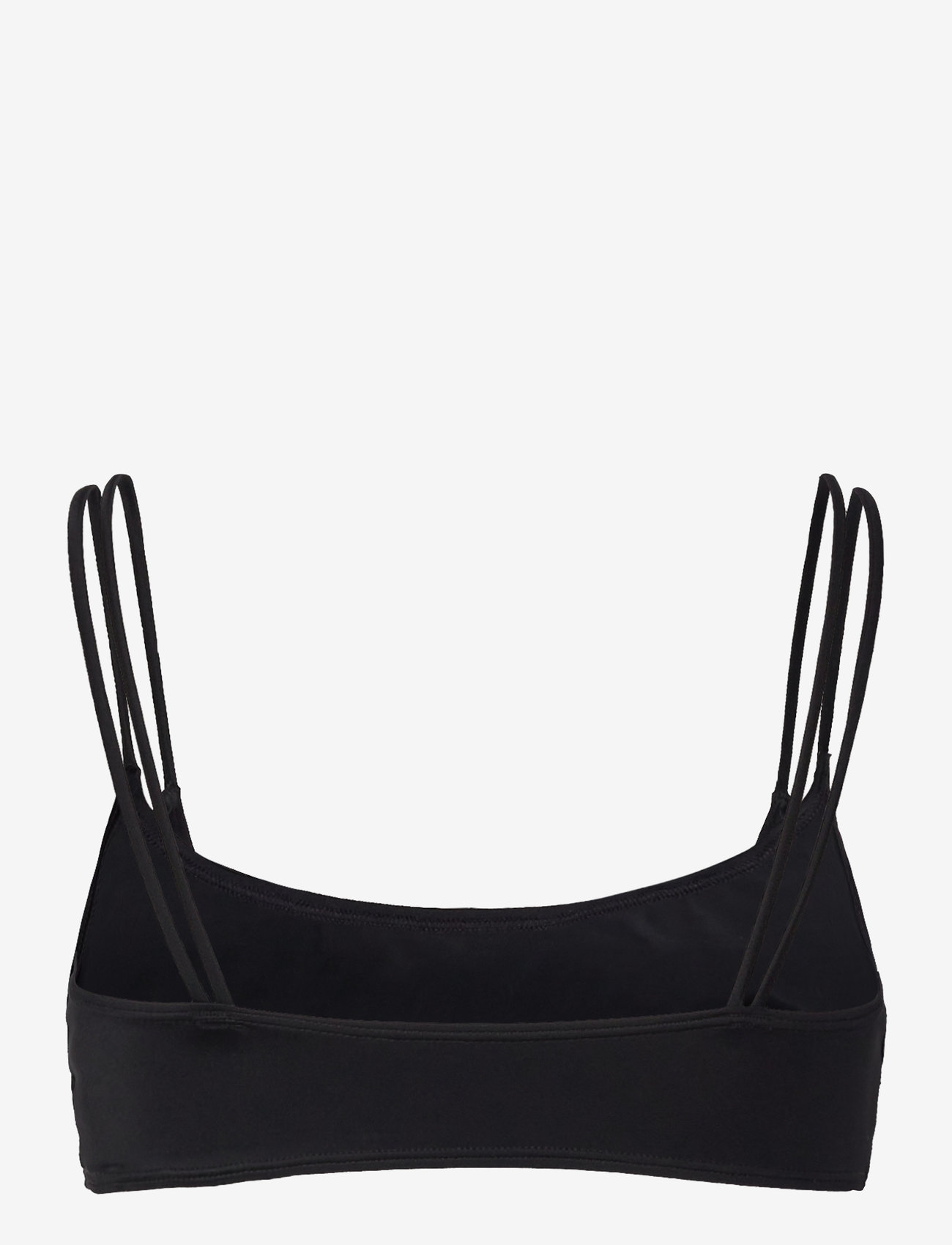 Weekday - Strappy Layered Bikini Top - bandeaubikinier - black - 1