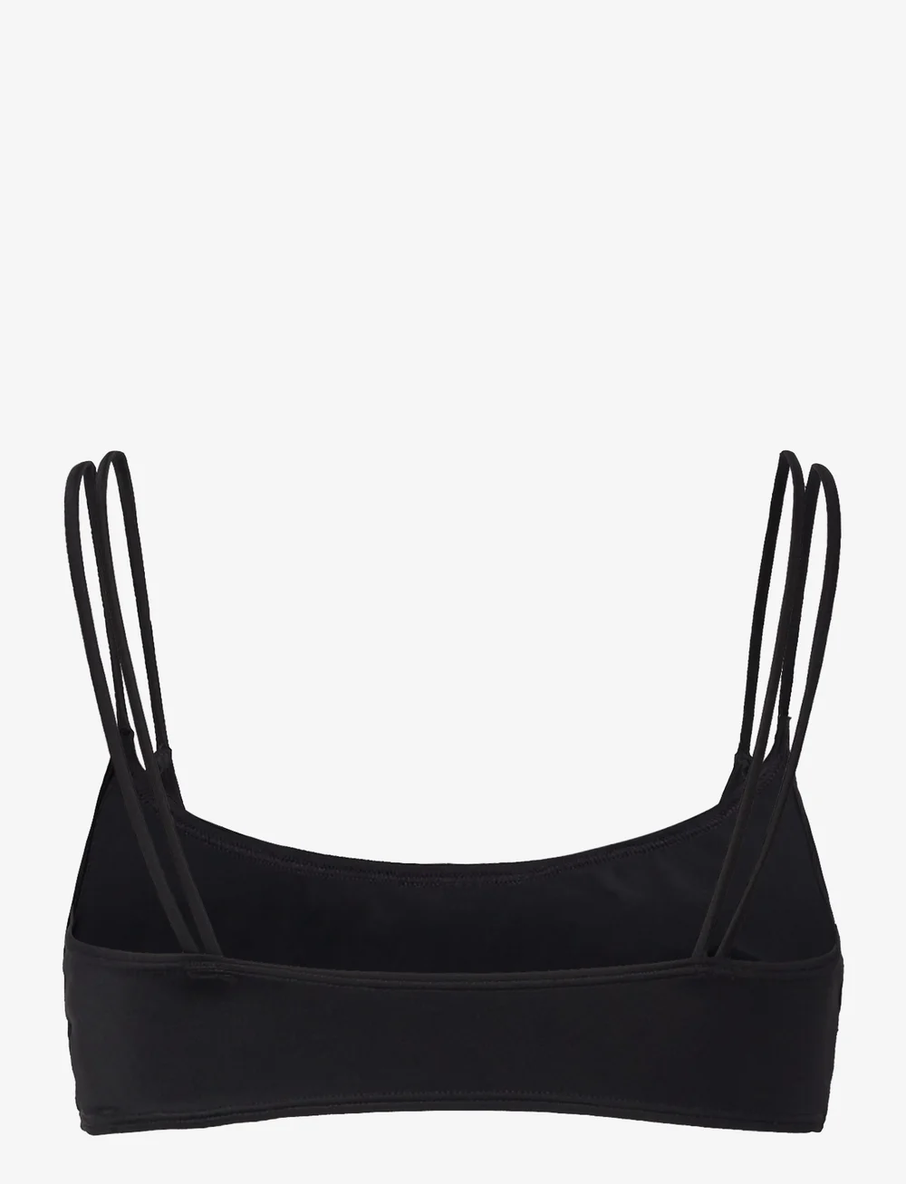 Weekday - Strappy Layered Bikini Top - bandeaubikinier - black - 1