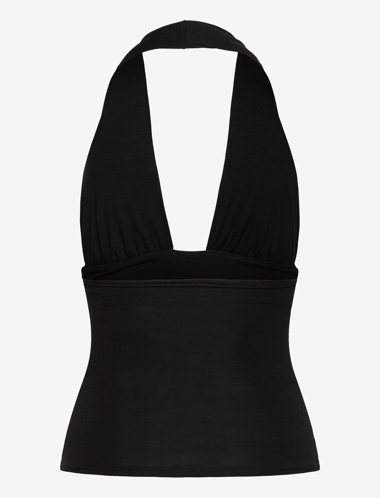 Weekday - Deep Halterneck Top - sleeveless tops - black - 1