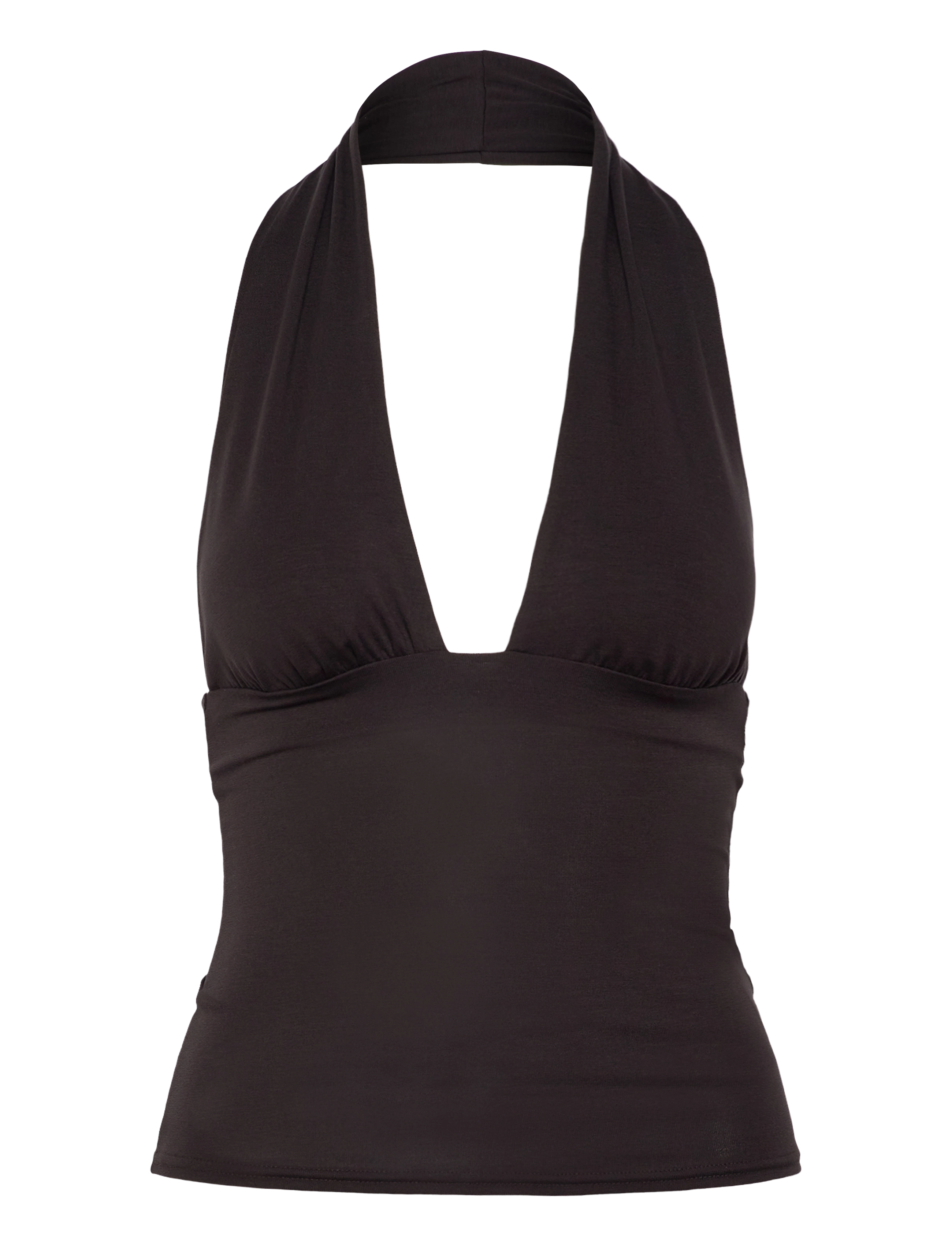 Weekday Deep Halterneck Top - Topid ja varrukateta alussärgid - DARK BROWN / brown