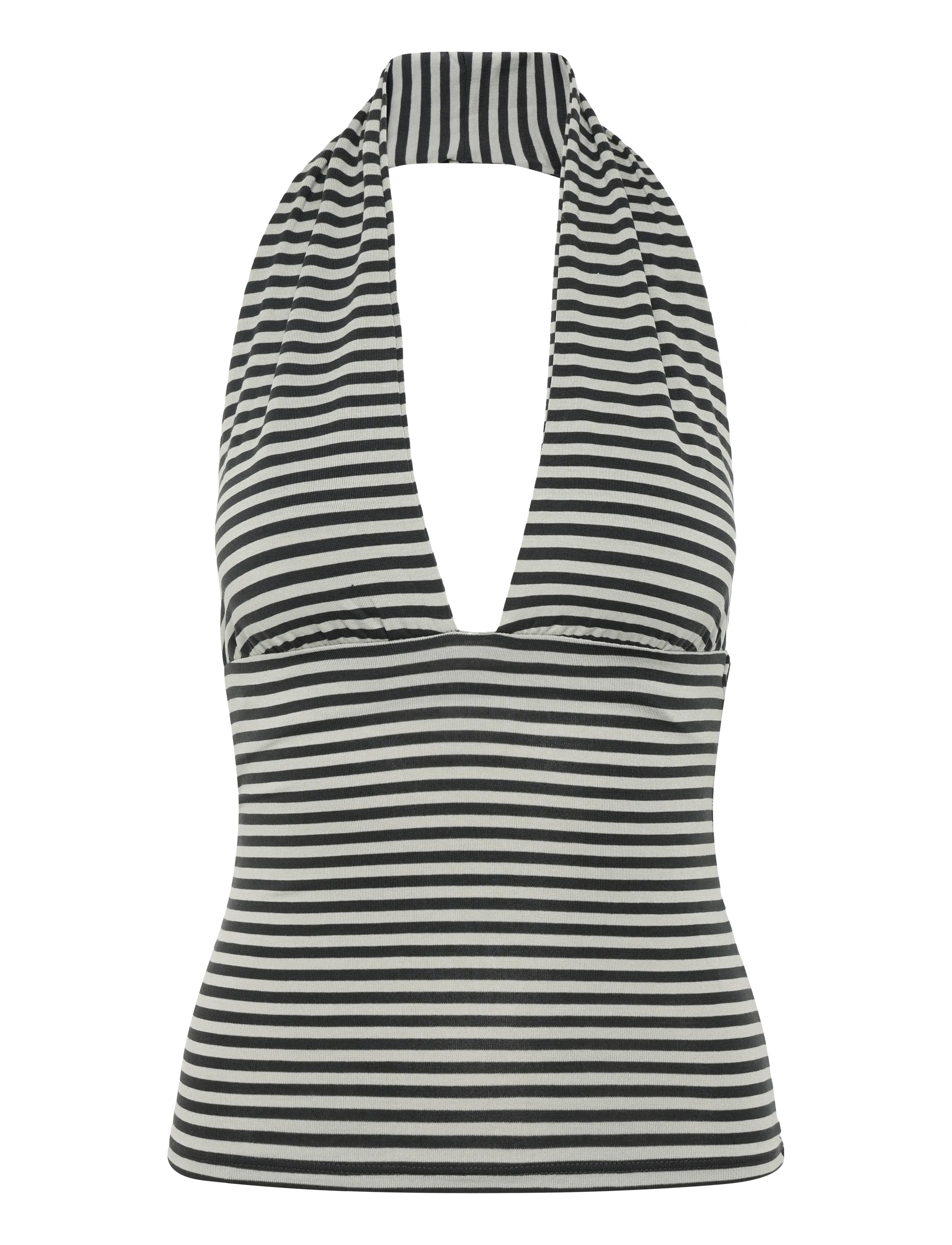 Weekday Deep Halterneck Top, XL, Grey, T-Shirts & Toppe > Uden Ærmer, Dame