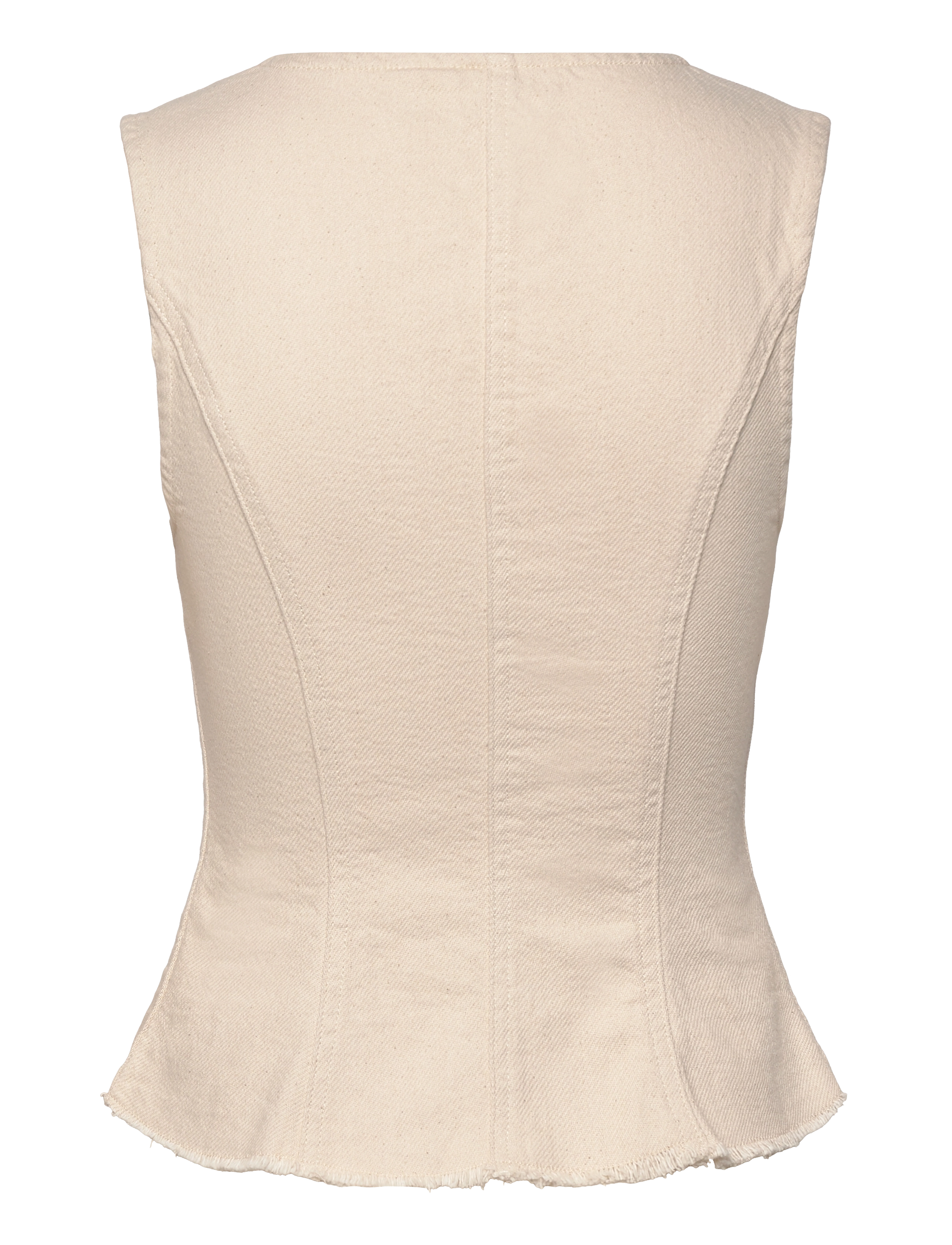 Weekday - Zip-Up Top - tanktops - ecru - 1