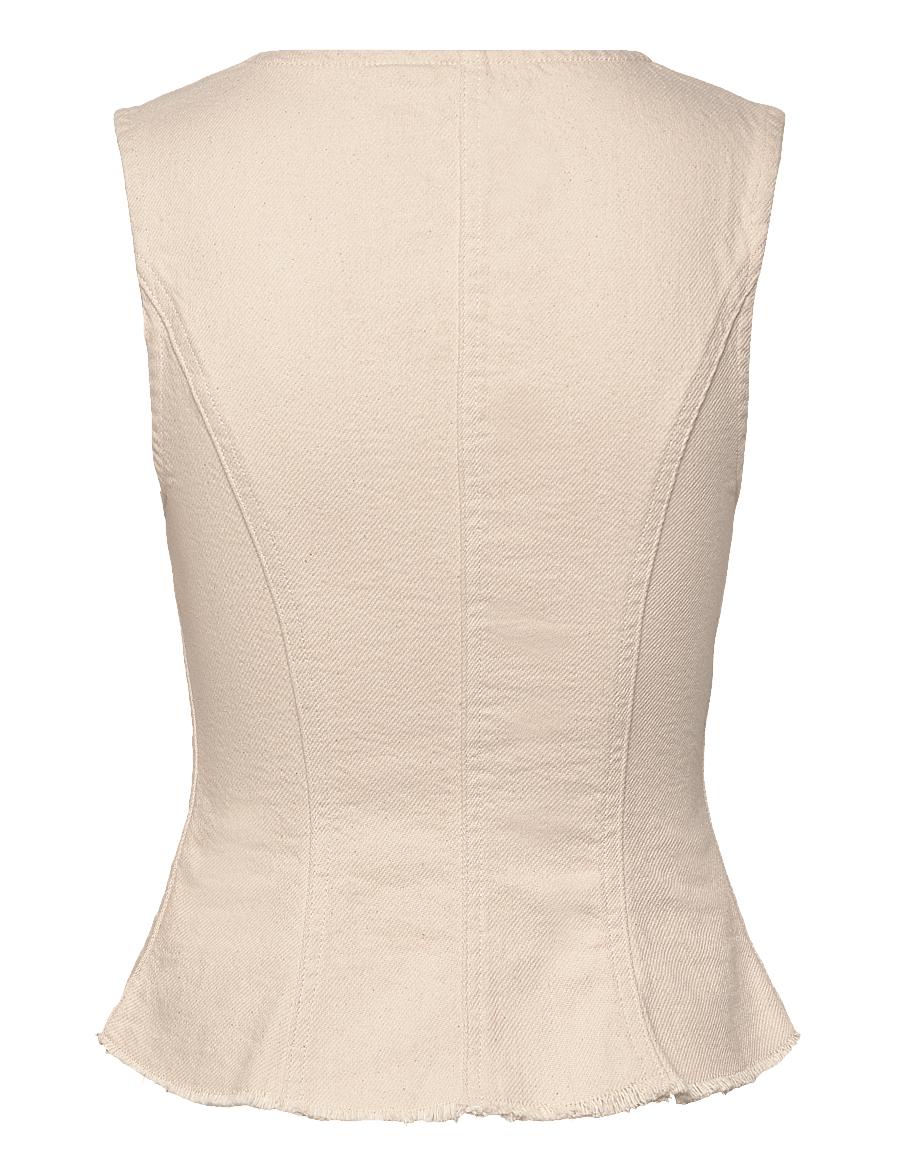 Weekday - Zip-Up Top - sleeveless tops - ecru - 1