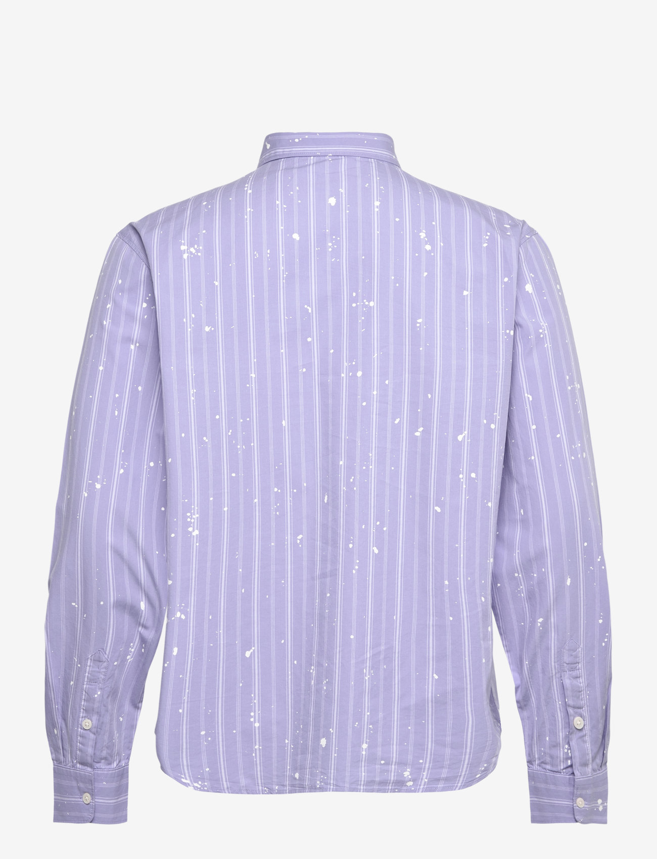 Weekday - Relaxed Printed Button-up Cotton Shirt - casual shirts - lilac purple dusty l - 1