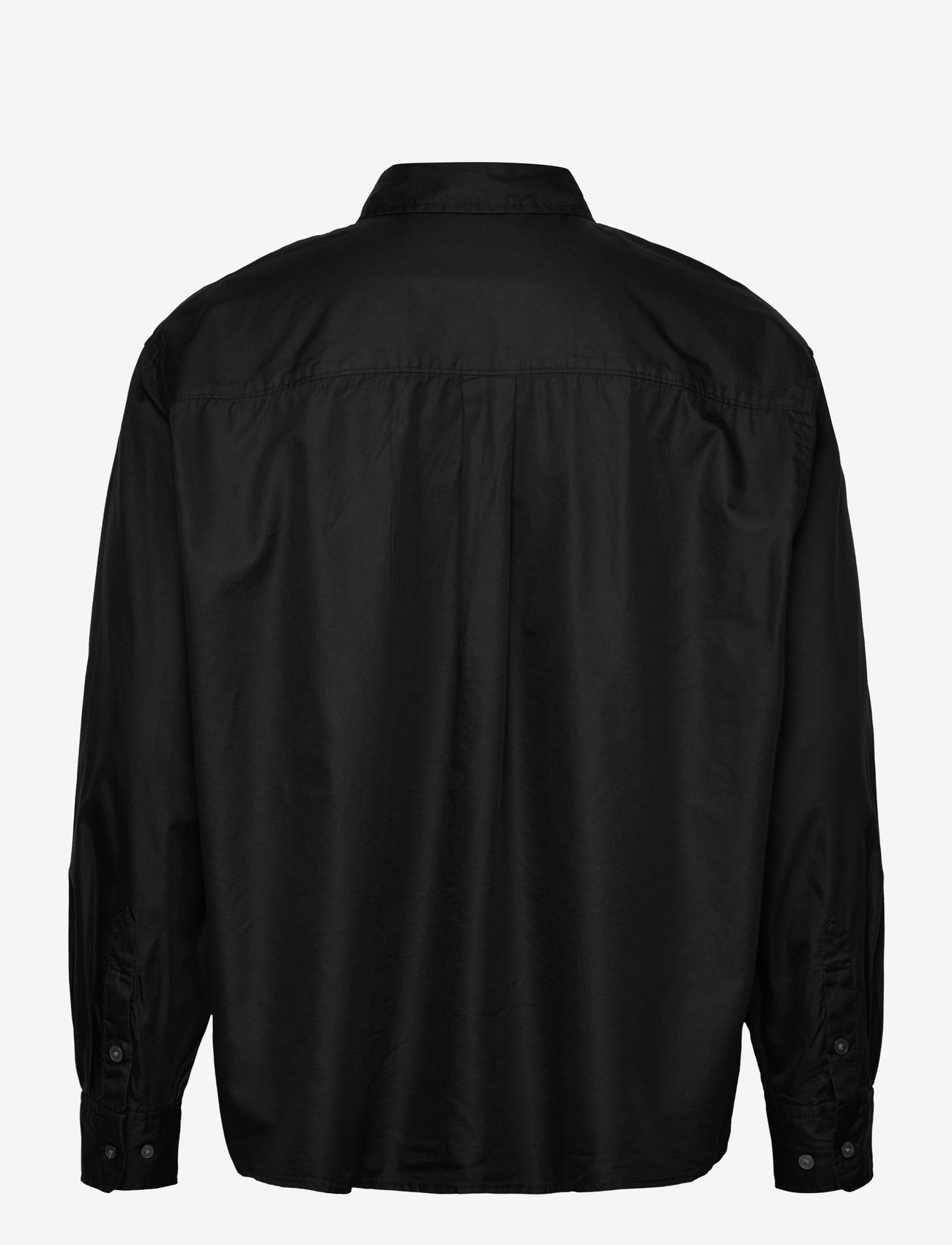 Weekday - Oversized Cotton Viscose Shirt - casual hemden - black - 1