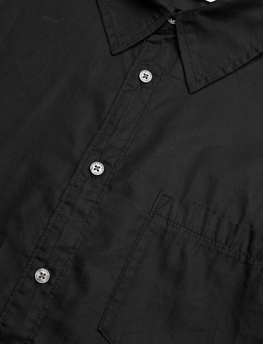 Weekday - Oversized Cotton Viscose Shirt - casual hemden - black - 3