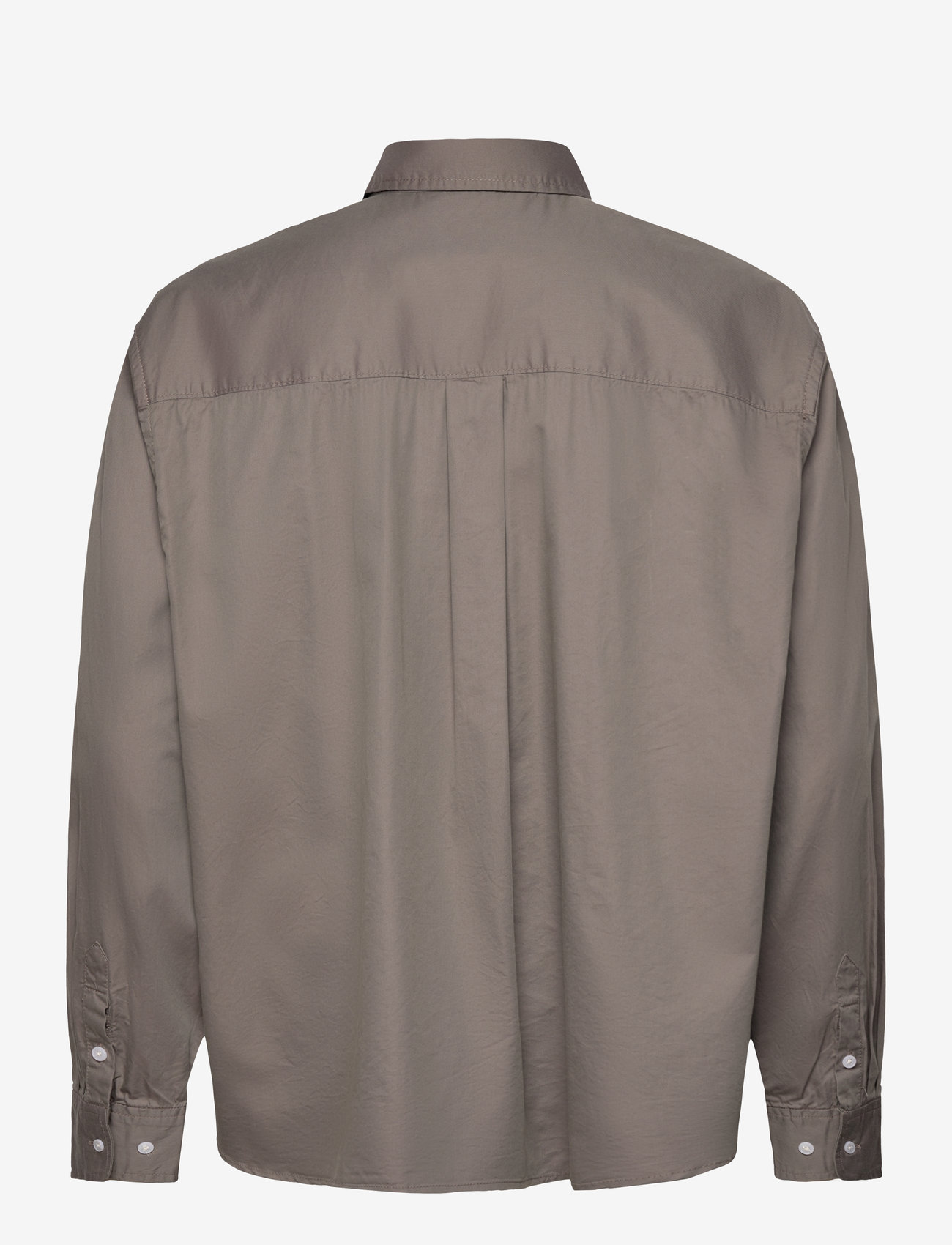 Weekday - Oversized Cotton Viscose Shirt - casual hemden - mole - 1