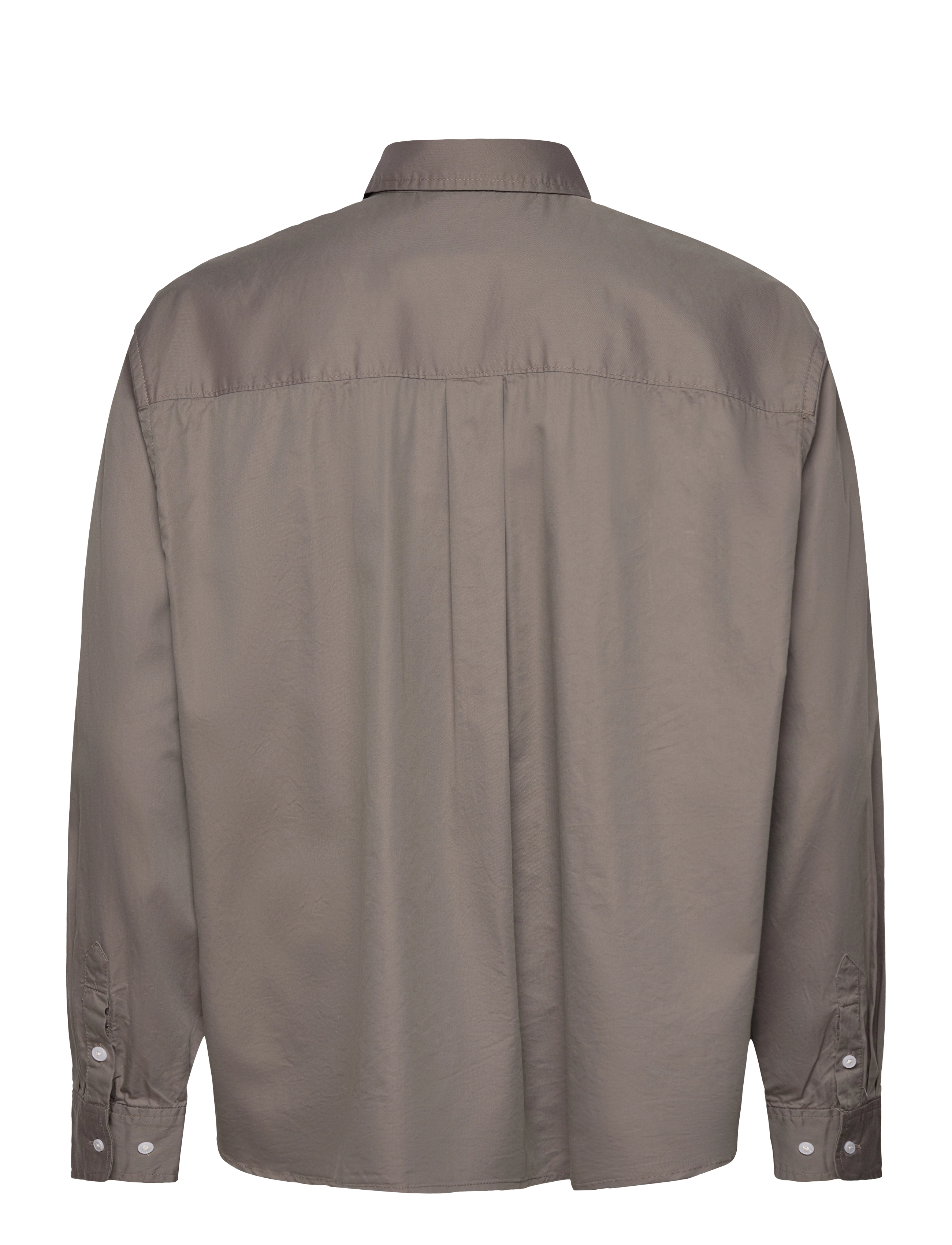 Weekday - Oversized Cotton Viscose Shirt - rennot kauluspaidat - mole - 1