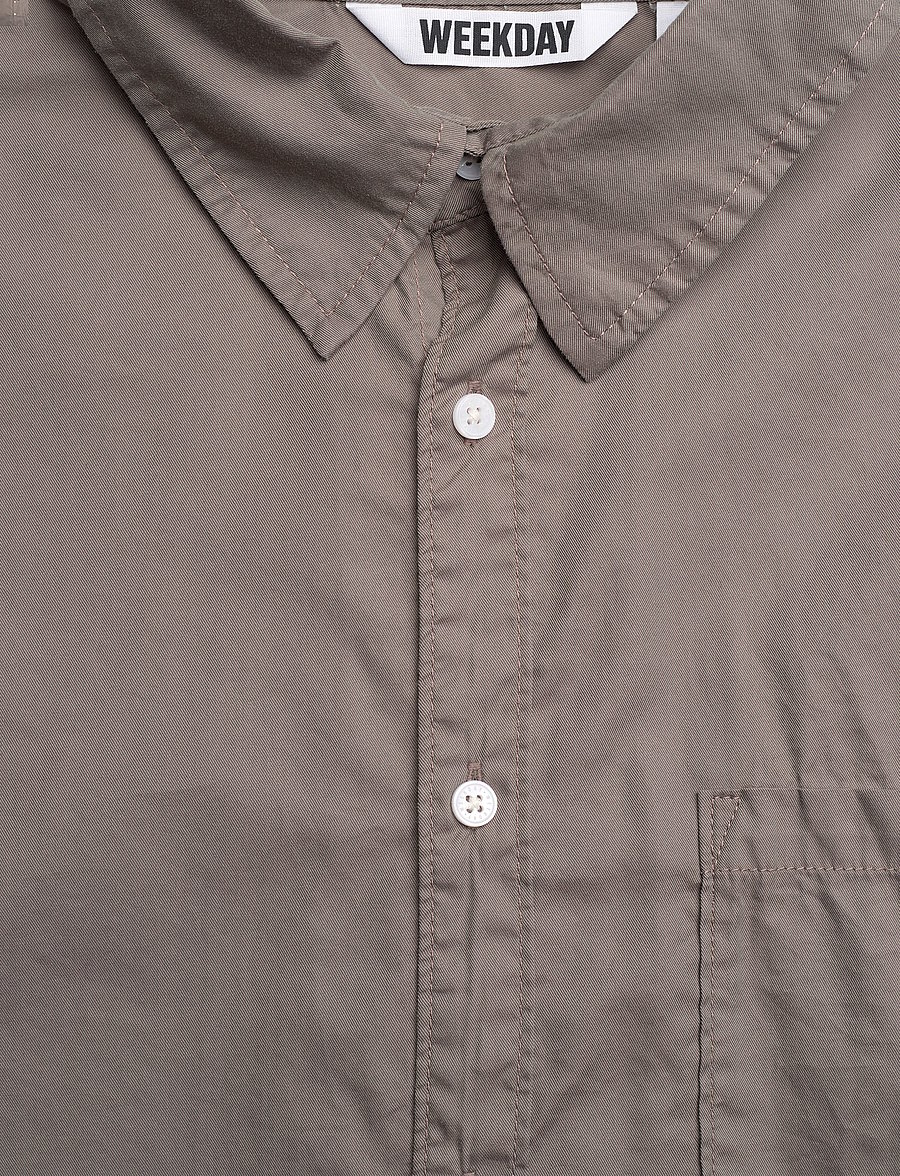 Weekday - Oversized Cotton Viscose Shirt - rennot kauluspaidat - mole - 2