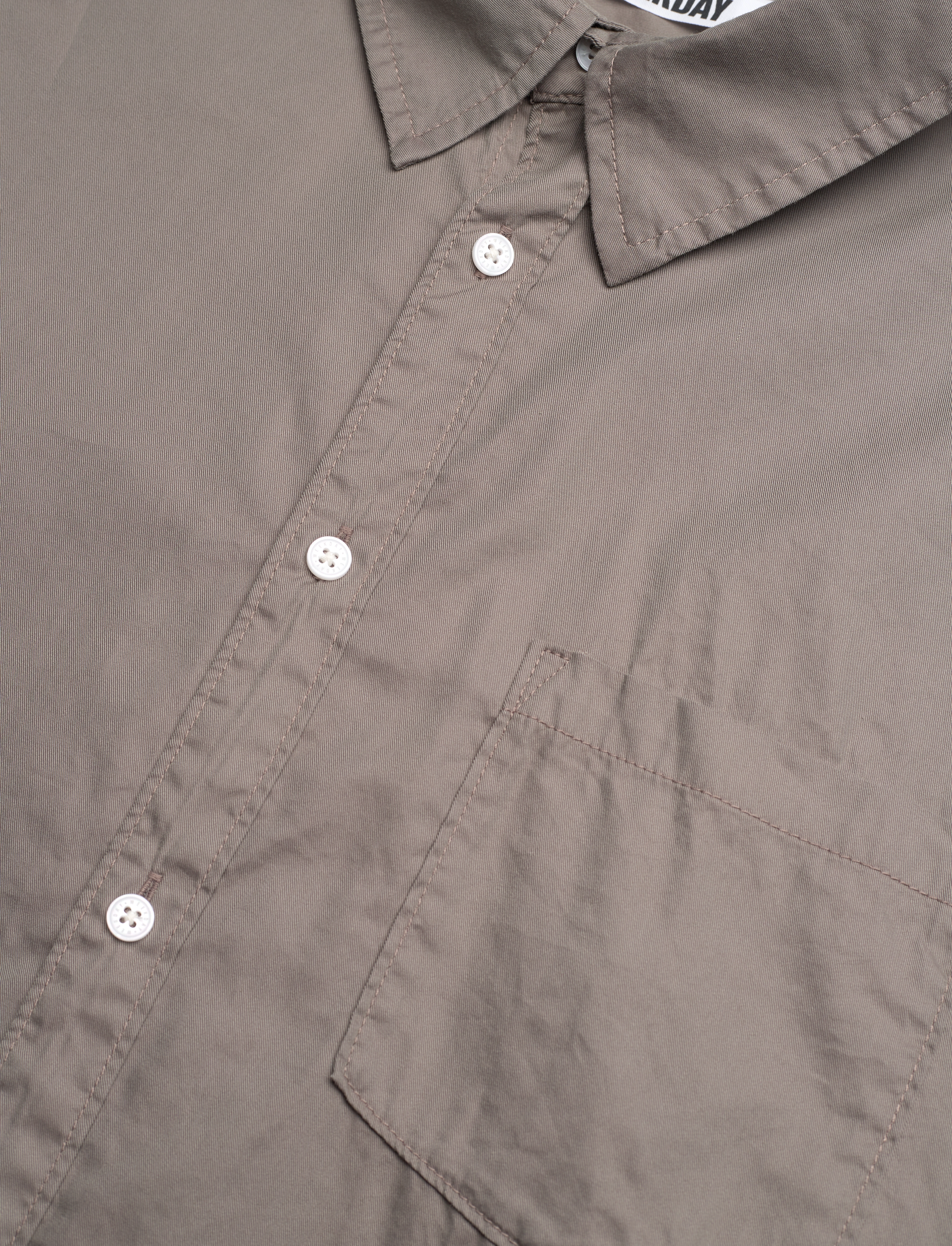 Weekday - Oversized Cotton Viscose Shirt - rennot kauluspaidat - mole - 3