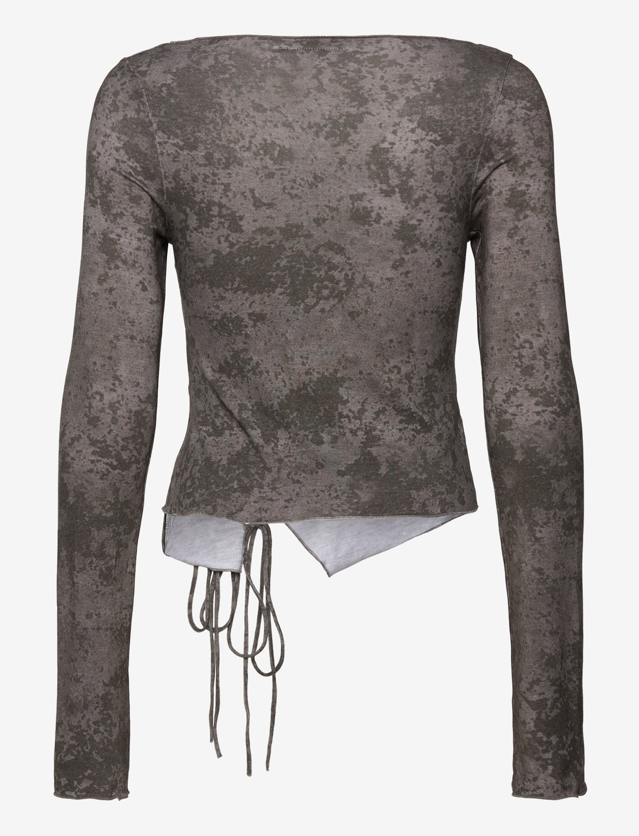 Weekday - Side Tie Long Sleeve Top - langærmede toppe - light grey - 1