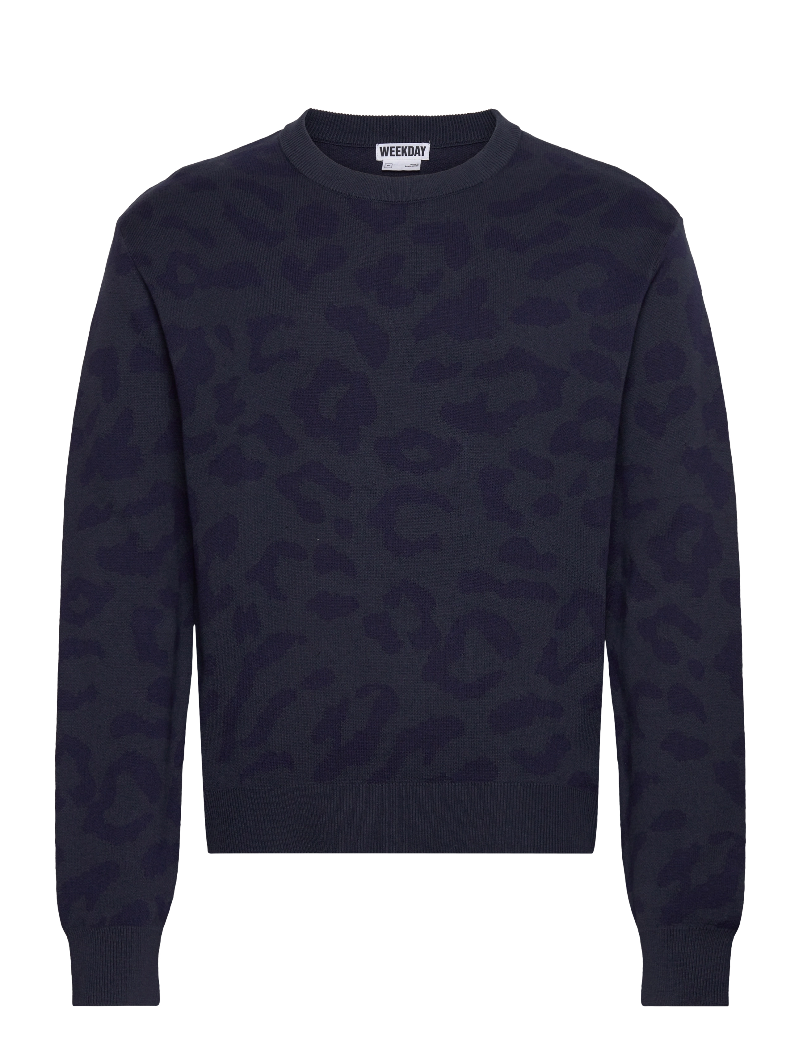 Weekday Regular Graphic Sweater, Mænd, Grafisk Sweater, Navy, Str: XL