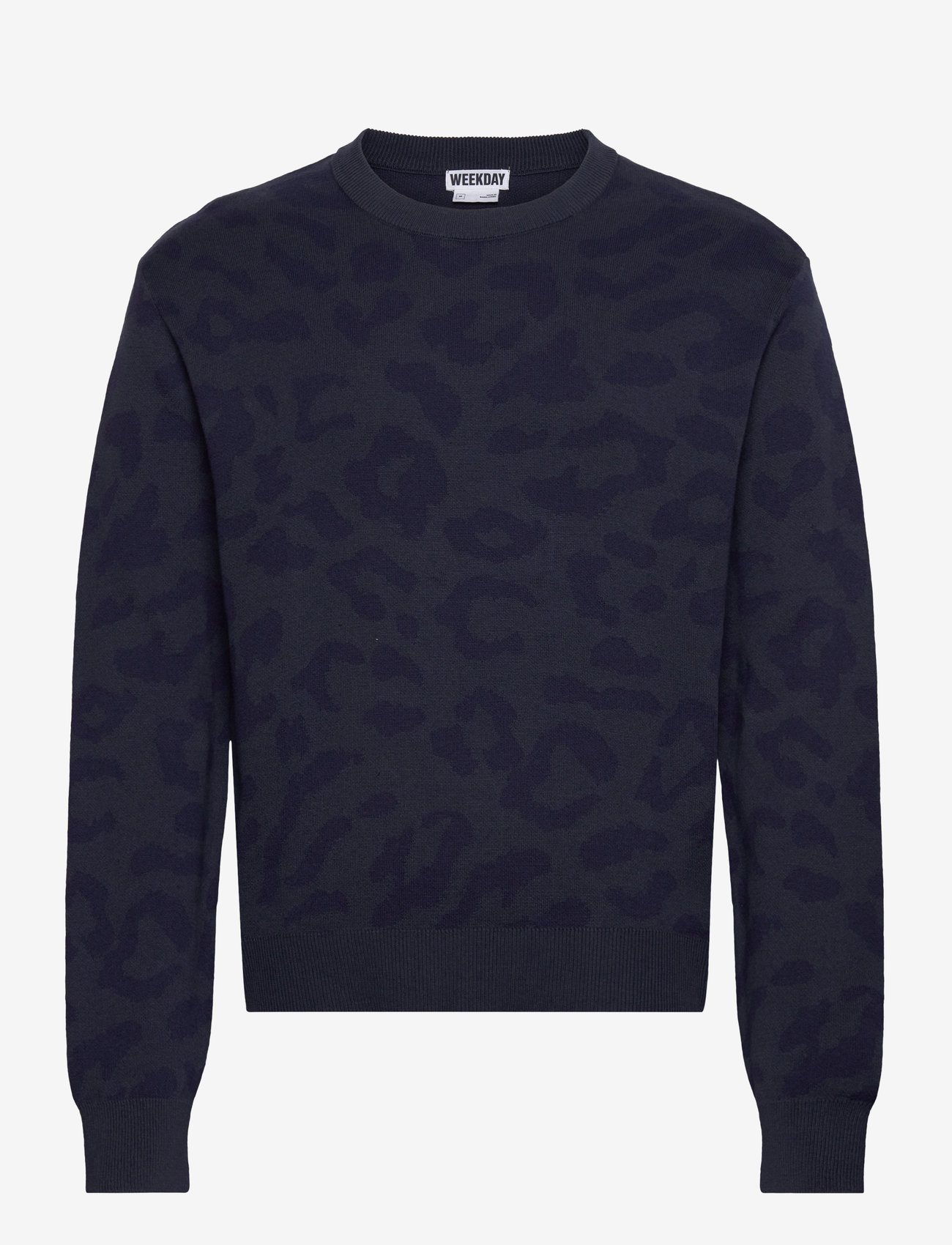 Weekday - Regular Graphic Sweater - rundhalsad - dark blue - 0