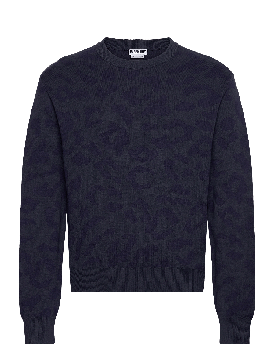 Weekday - Regular Graphic Sweater - round necks - dark blue - 0
