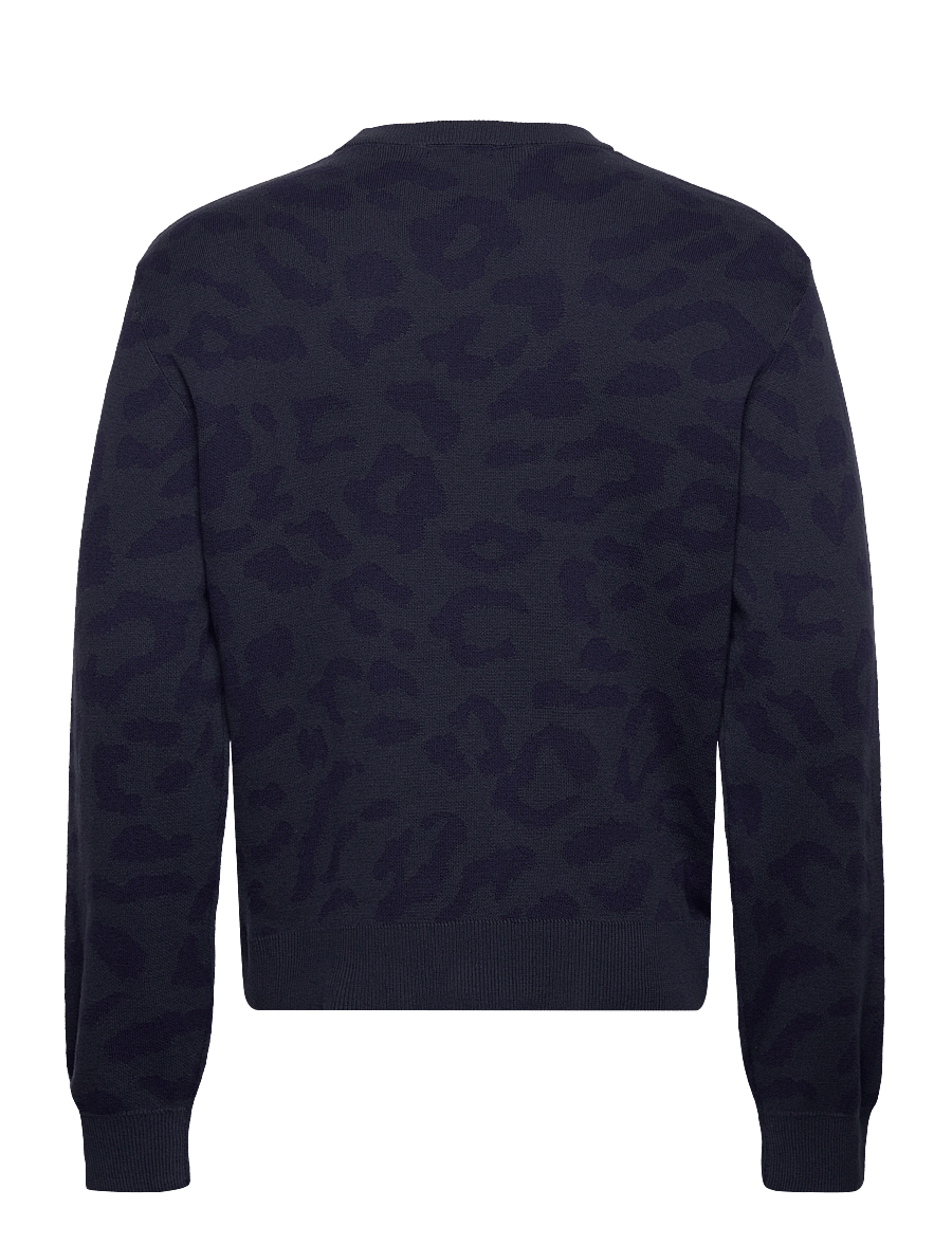 Weekday - Regular Graphic Sweater - round necks - dark blue - 1