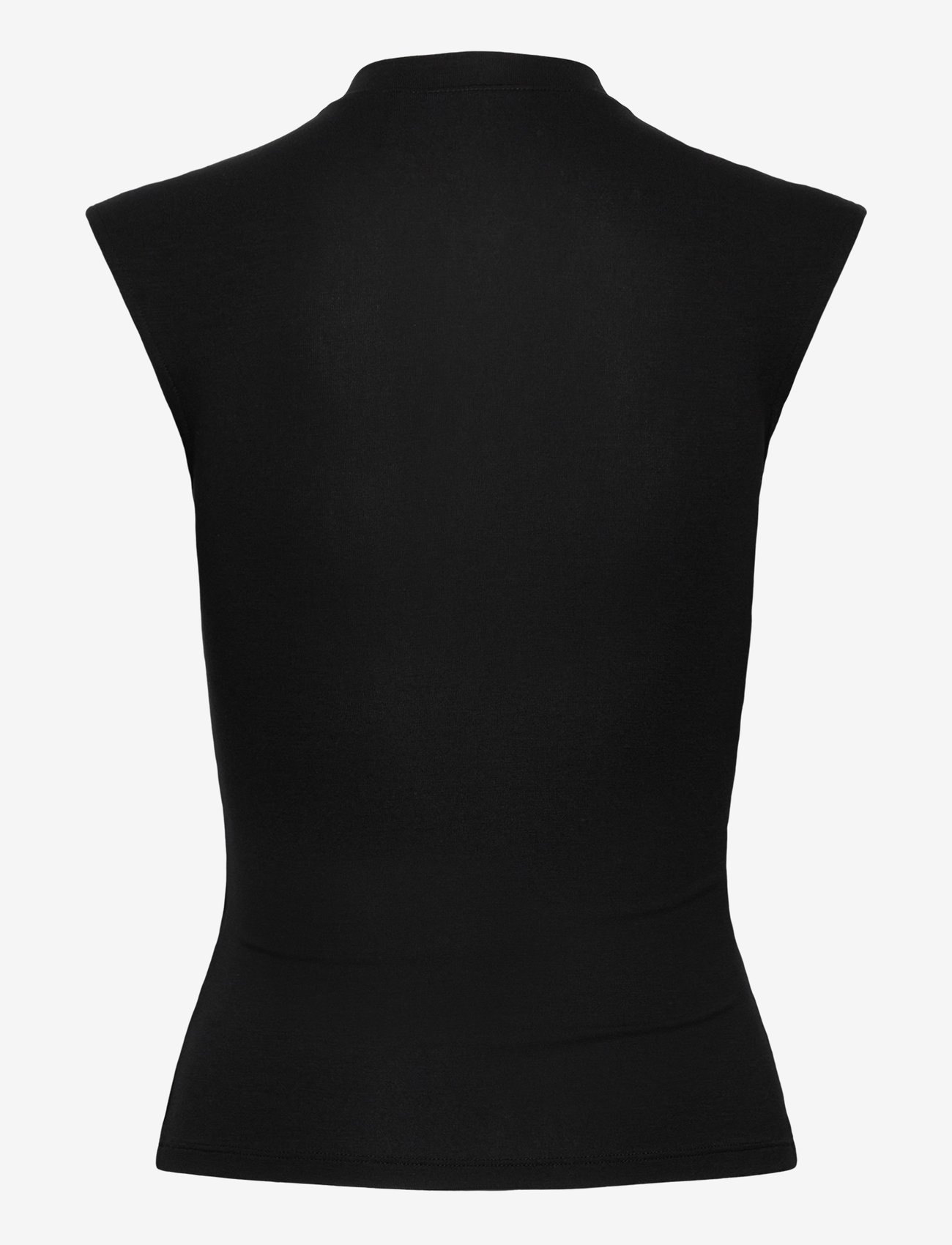 Weekday - Sleeveless Button-up Top - tanktops - black - 1